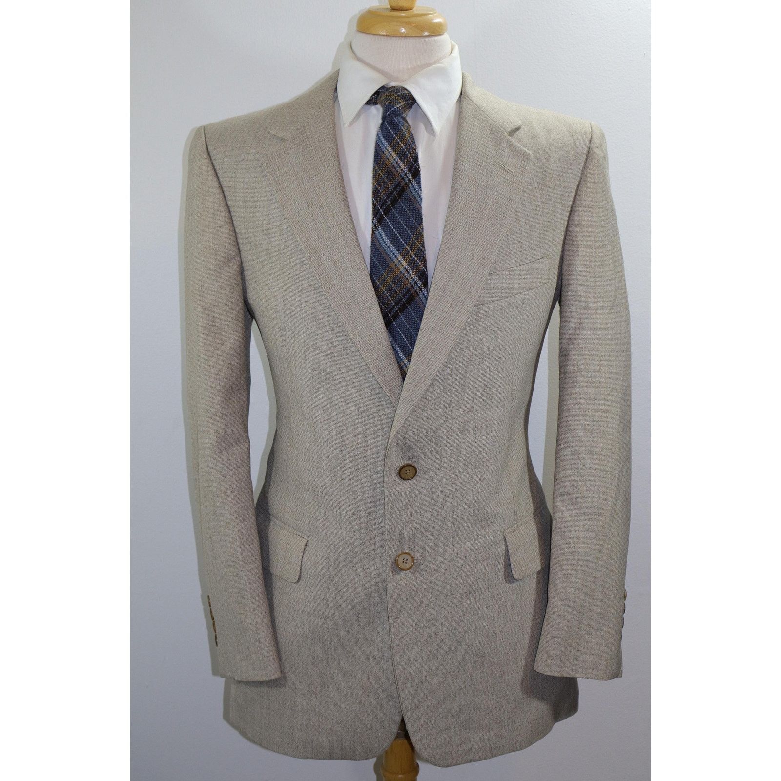 Cartier 40L Vintage 70s Cartier Collection Hopsack 2 Piece Suit Size 40L - 13 Thumbnail