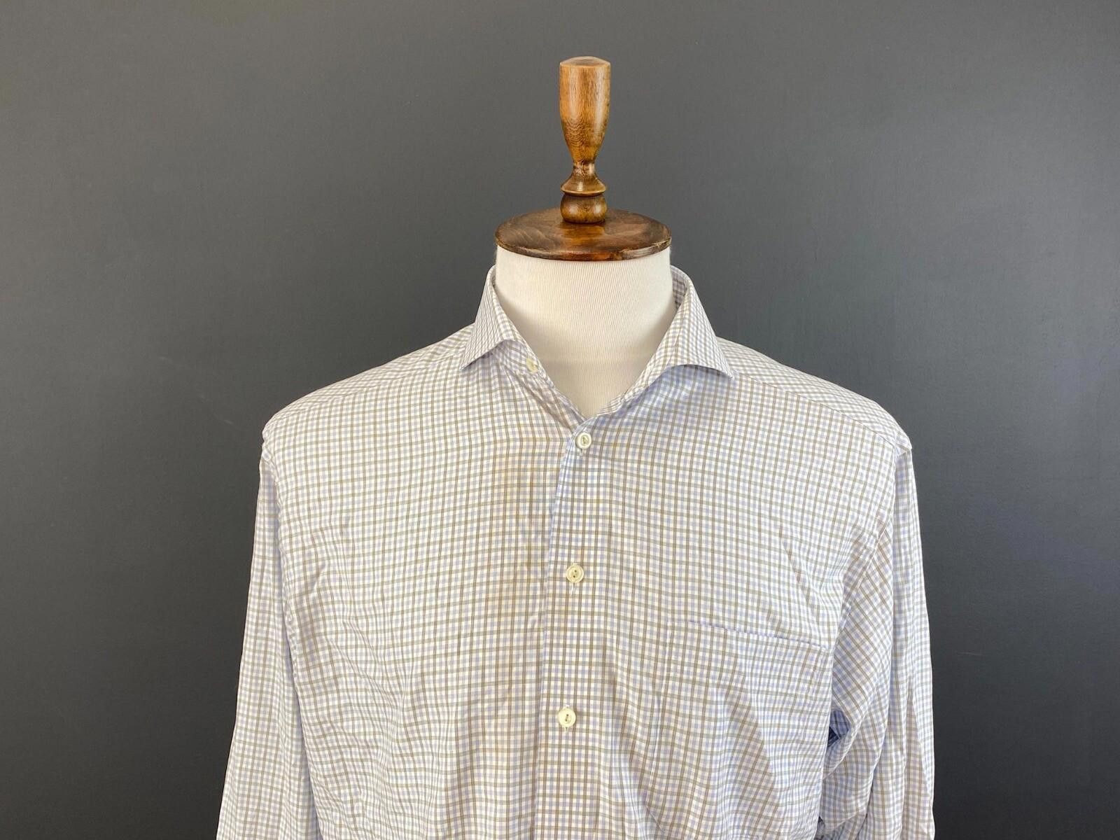 Eton ETON Classic Fit Blue Check Shirt Size 41 / 16 Size US M / EU 48-50 / 2 - 2 Thumbnail
