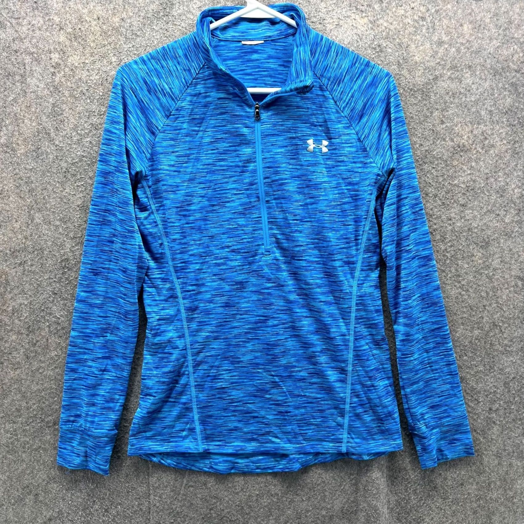 Under Armour Under Armour Sweatshirt Womens XS Blue 1/4 Zip Pullover Mock Neck Athletic Activewear Sweatshirt Mens Women Girls Size XS / US 0-2 / IT 36-38 - 2 Thumbnail