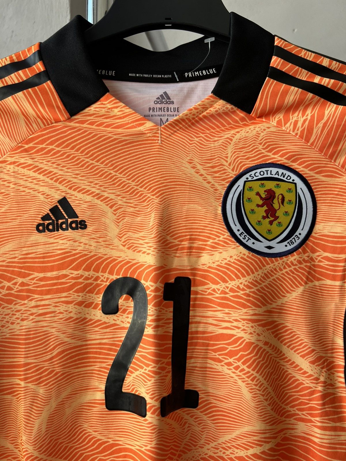Adidas 2021 SCOTLAND #21 CUMINGS PLAYER ISSUED SOCCER JERSEY SHIRT Size M / US 6-8 / IT 42-44 - 6 Thumbnail