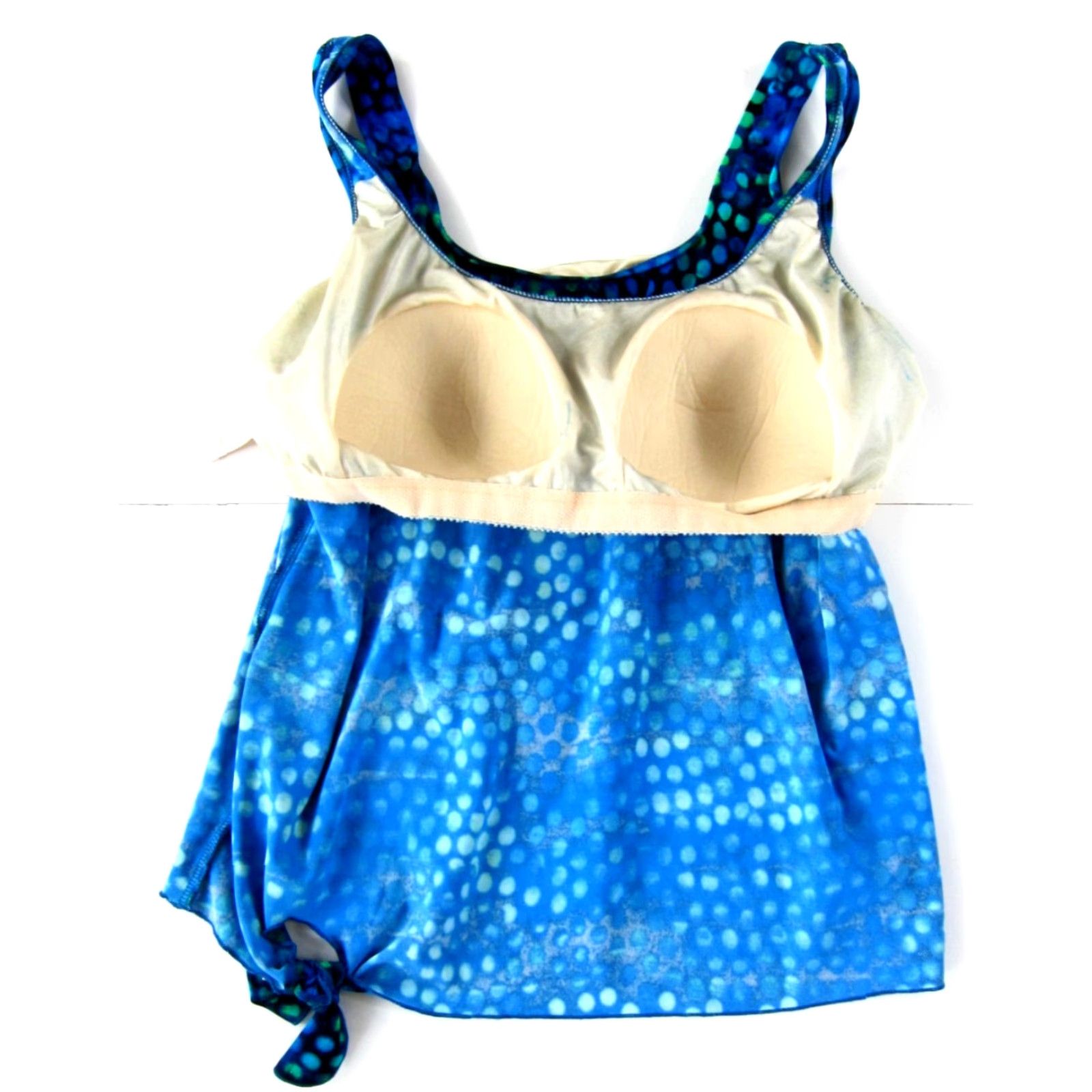 Vintage LE COVE Tankini Top Women Built In Bra Blue Size 3XL / US 20-22 - 5 Thumbnail