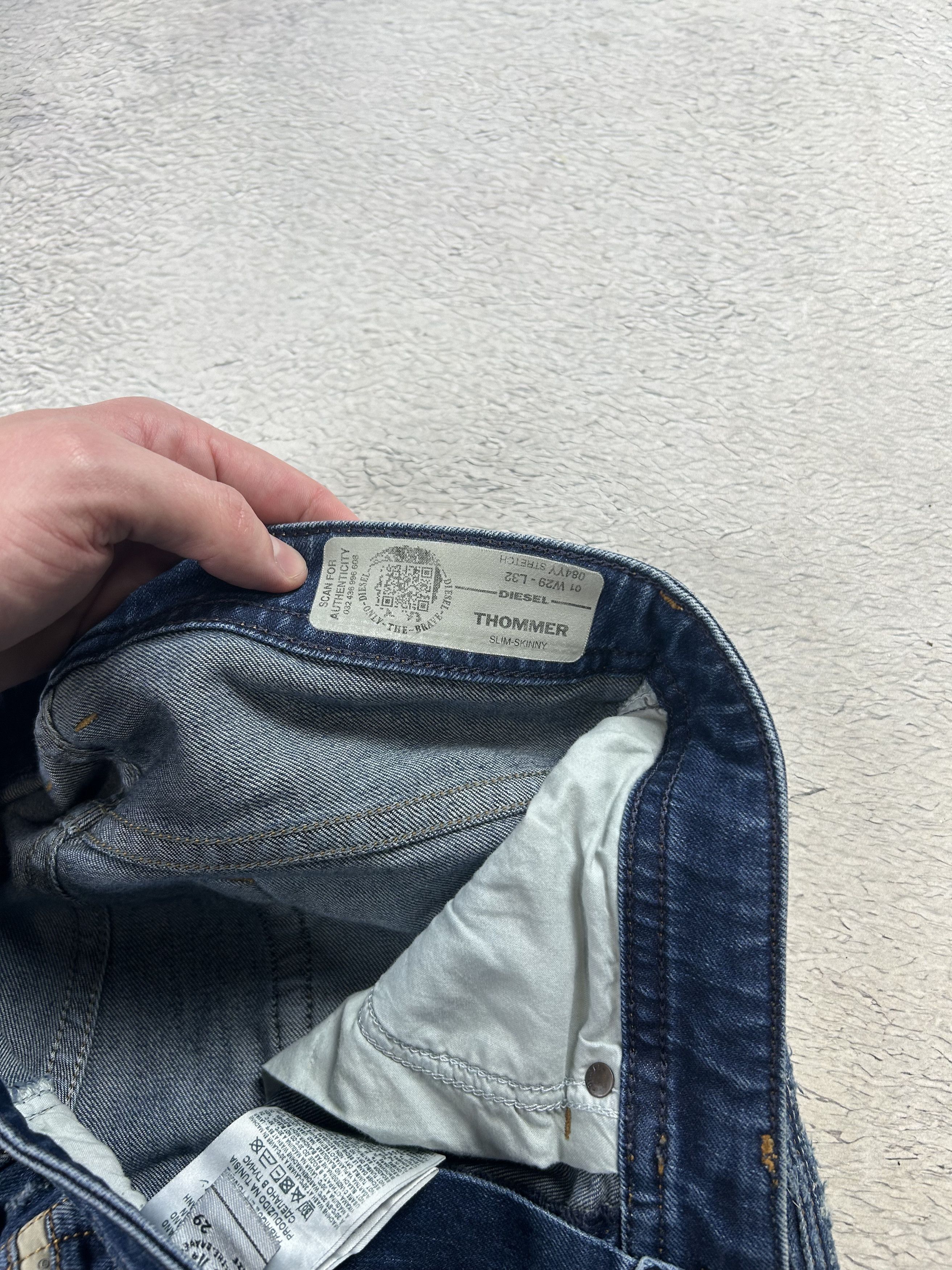 Diesel × Vintage Diesel Thommer Jeans Stretch Slim Skinny Distressed 084YY Size US 29 - 5 Thumbnail