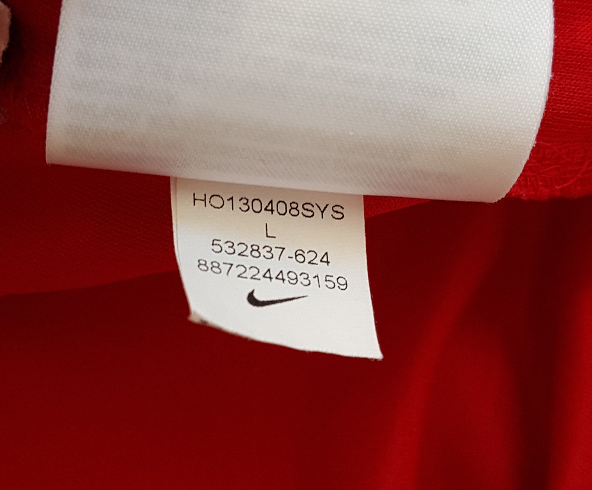 Nike MANCHESTER UNITED 2013-14 NIKE HOME JERSEY SHIRT SOCCER sz L Size US L / EU 52-54 / 3 - 17 Thumbnail