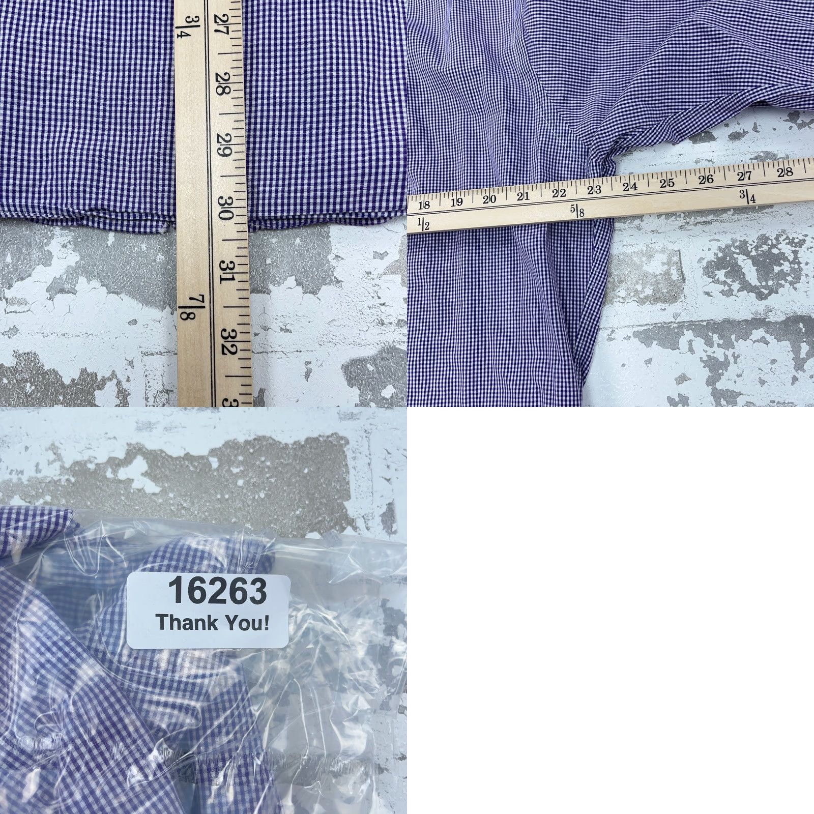 Ralph Lauren Ralph Lauren Shirt Men 16 32 Purple Button-Up Classic Fit Mini Check Dress A64 Size 42R - 8 Thumbnail
