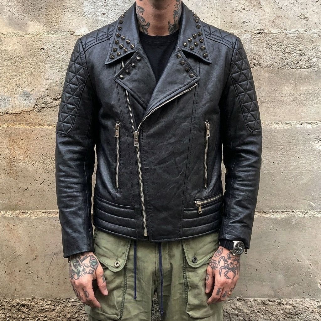Ekam Ekam sheepskin leather jacket | Grailed