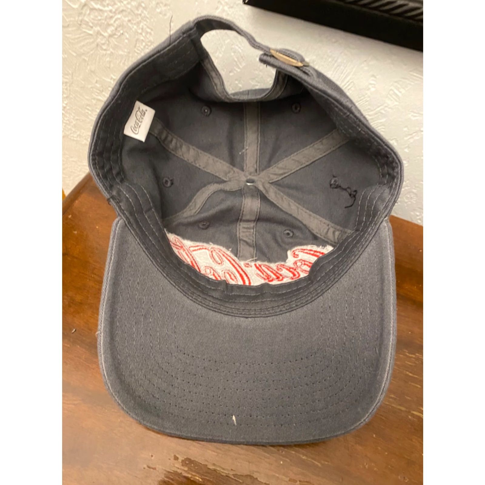 Vintage Coca Cola Hat Adjustable Strapback Blue Red Script Trim Advertising Cap Baseball Cap Unisex Adults Mens Autumn Spring Summer Winter 90s? Size ONE SIZE - 4 Thumbnail