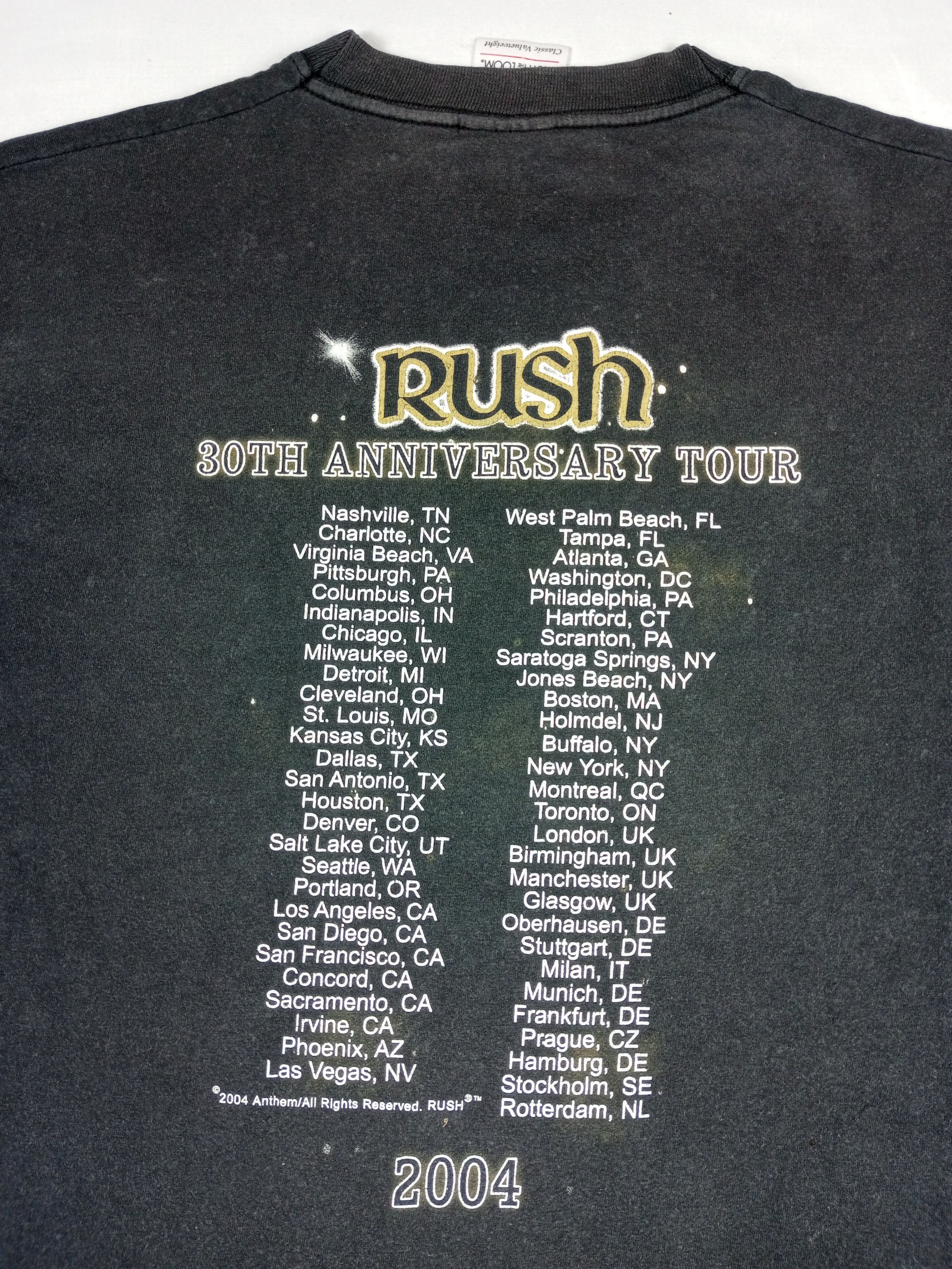 Band Tees Vintage 20s Rush 30th Anniversary Tour Tee Size US M / EU 48-50 / 2 - 8 Thumbnail