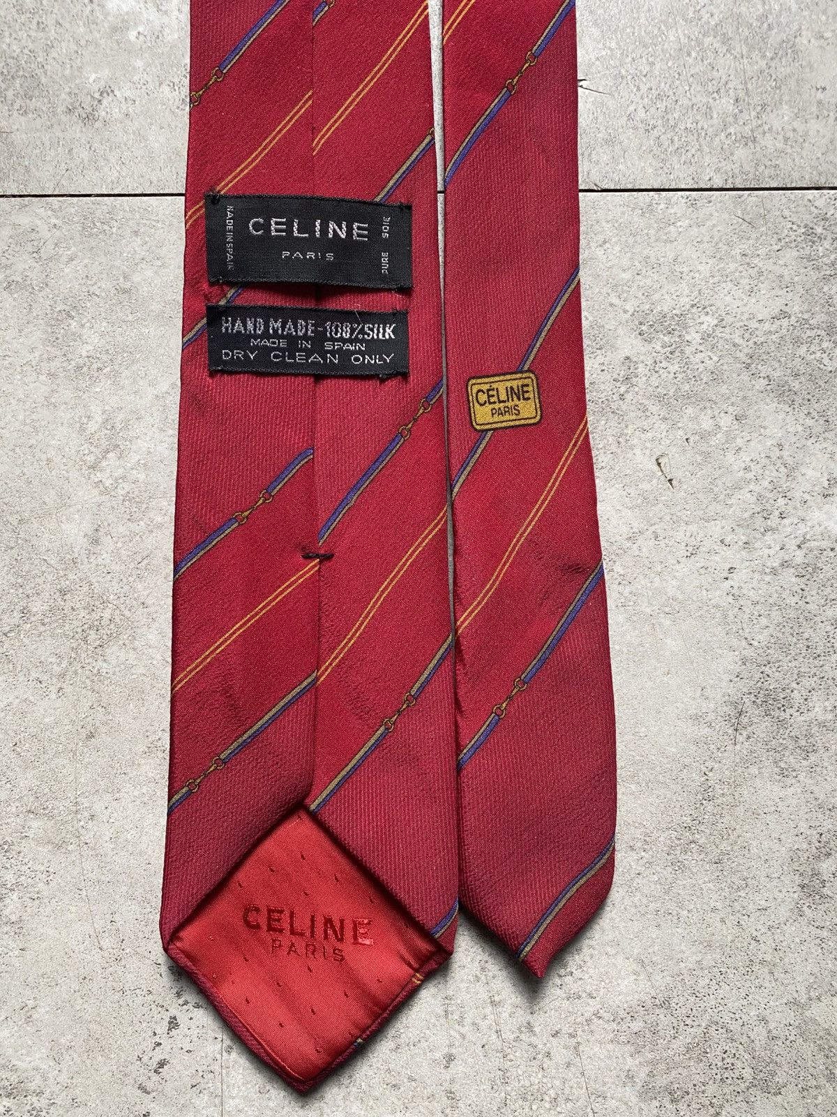 Celine Vintage Celine Tie 100% Silk like YSL Size ONE SIZE - 3 Thumbnail