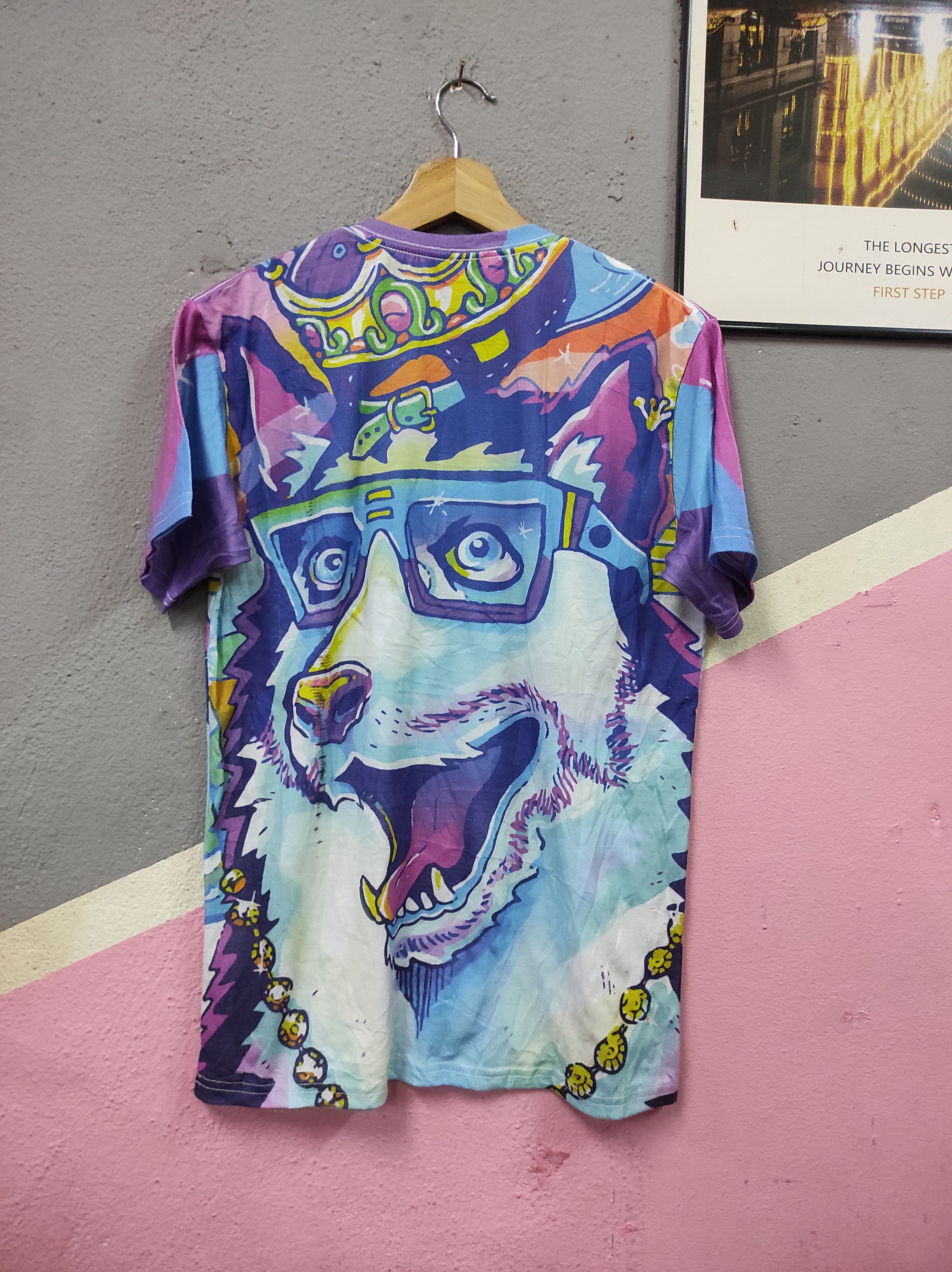 Japanese Brand RIFF RAFF WOLF FULLPRINT T-SHIRT Size US S / EU 44-46 / 1 - 3 Thumbnail