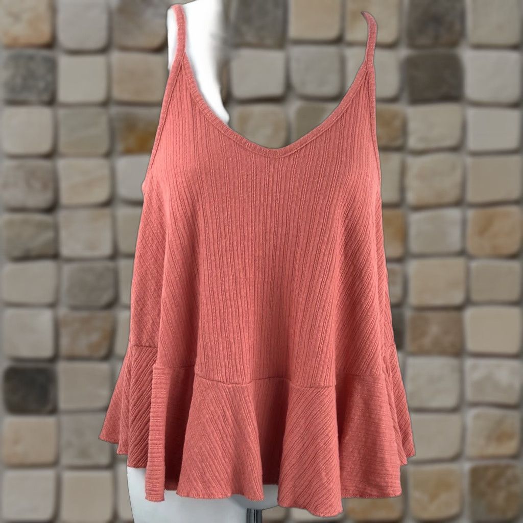 Old Navy Old Navy Tank Top XS Mauve V-Neck Boho Ruffle Swing Halter Camisole Beech Beach Hippie Retro 90s Womens Shirt Sized XS Size XS / US 0-2 / IT 36-38 - 1 Thumbnail