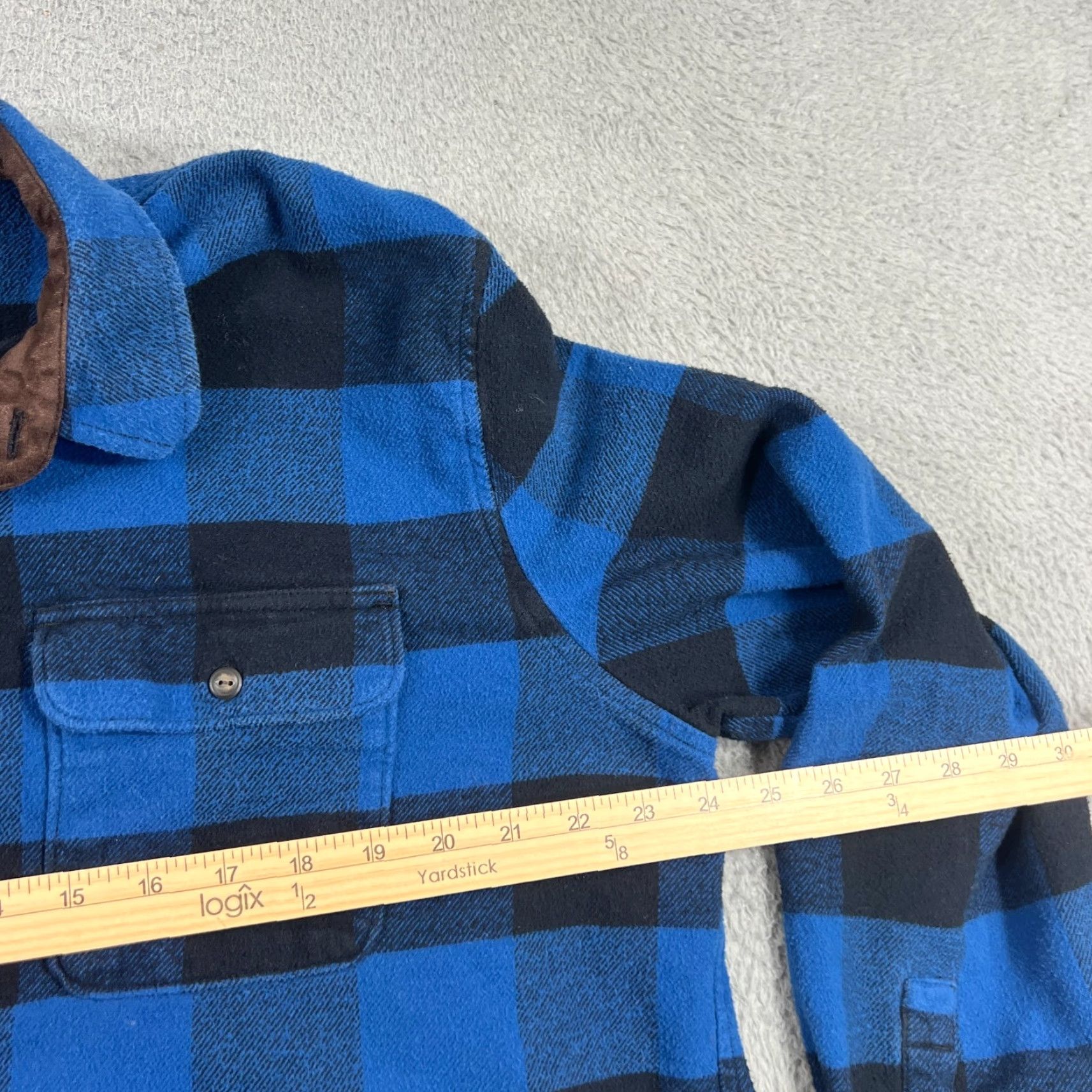 Lucky Brand Lucky Brand Shirt Mens XL Blue Plaid Flannel Classic Fit Stretch Pocket Button-Up Size US XL / EU 56 / 4 - 5 Thumbnail