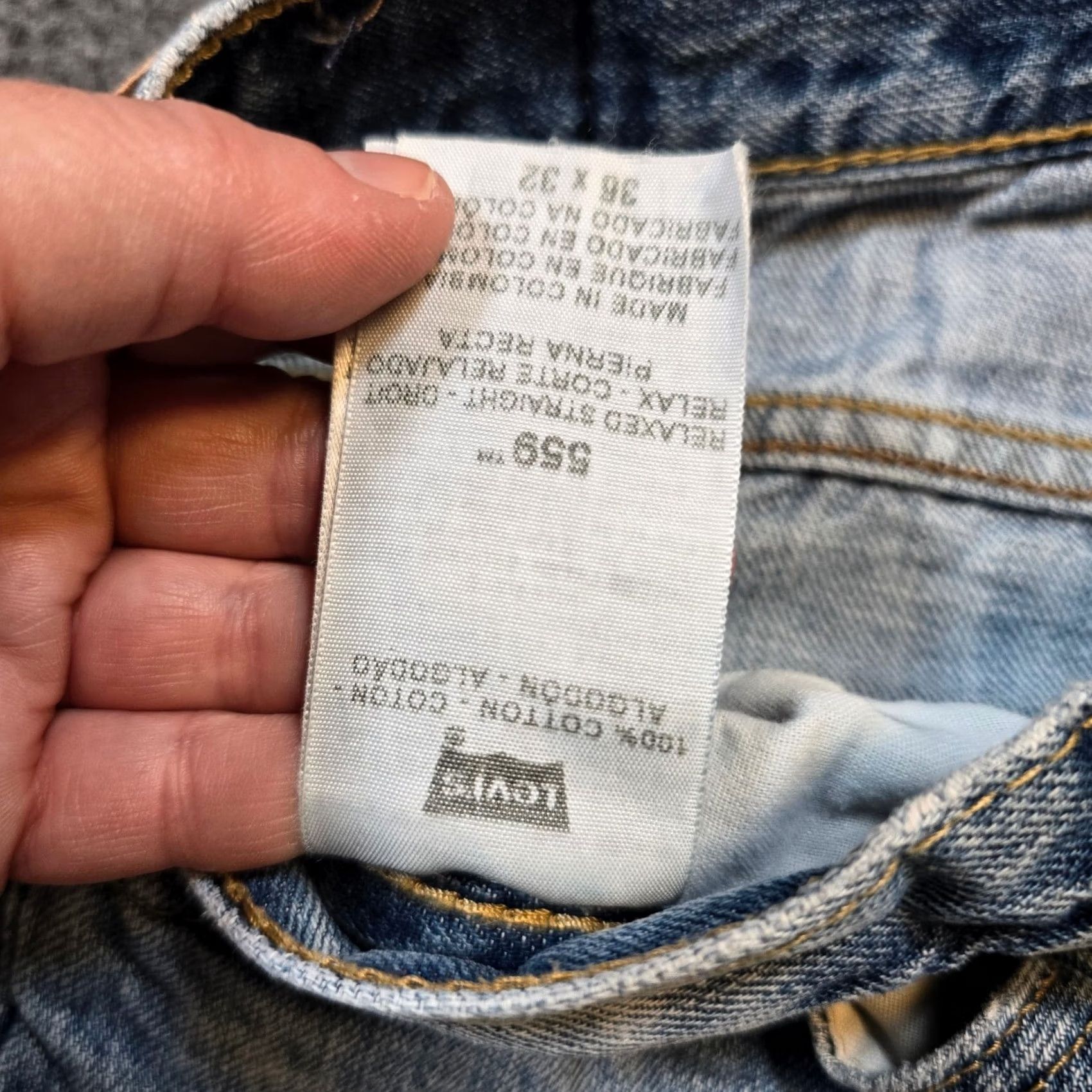 Levi's Levi's 559 Jeans Men 36x32 Blue Baggy Straight Distressed Grunge Loose Y2K 5-Pocket Denim Cotton Vintage Patina Womens Mens Girls Size US 36 / EU 52 - 5 Thumbnail