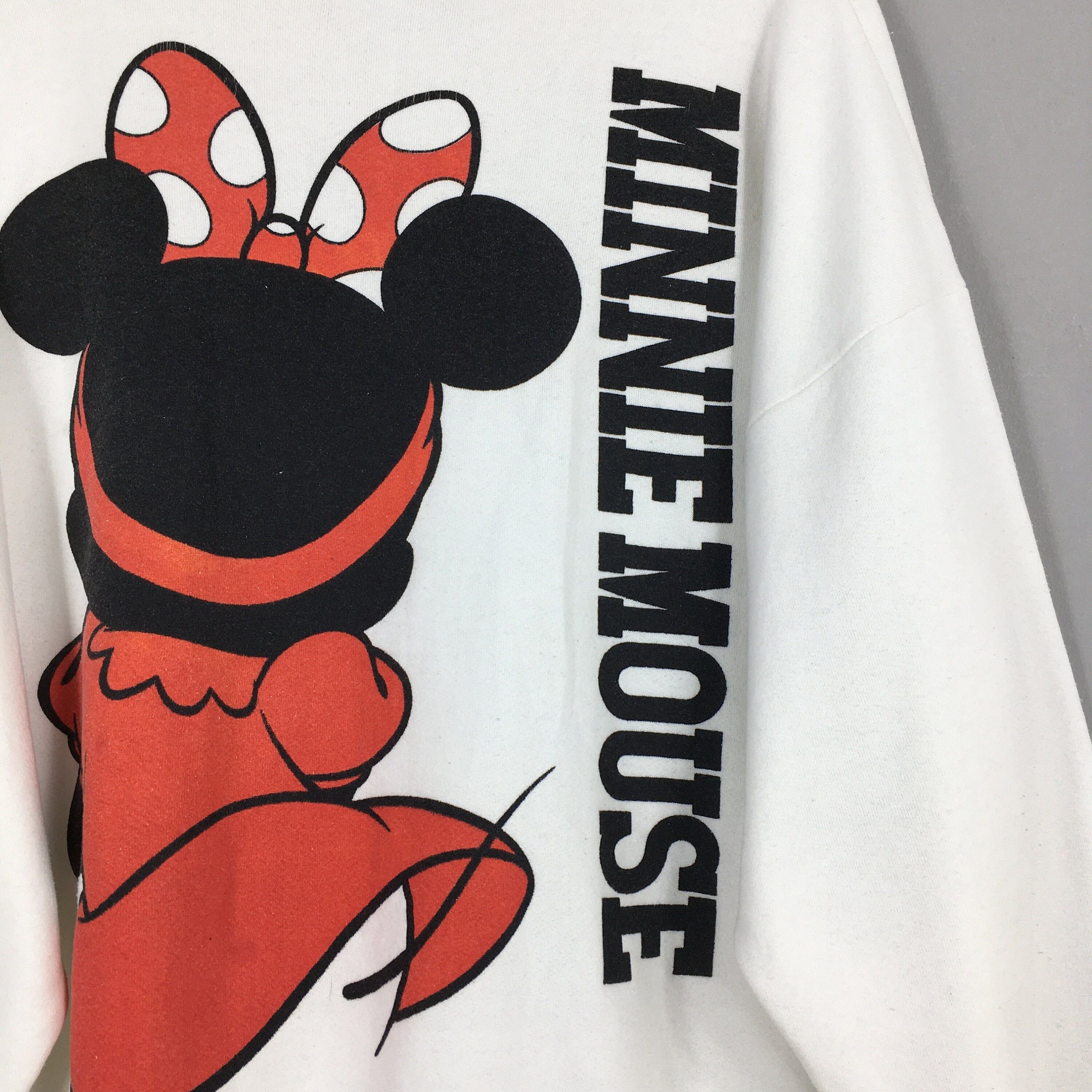 Disney Vintage 90s Minnie Mouse White Sweatshirt 2XLarge Size US XXL / EU 58 / 5 - 8 Thumbnail