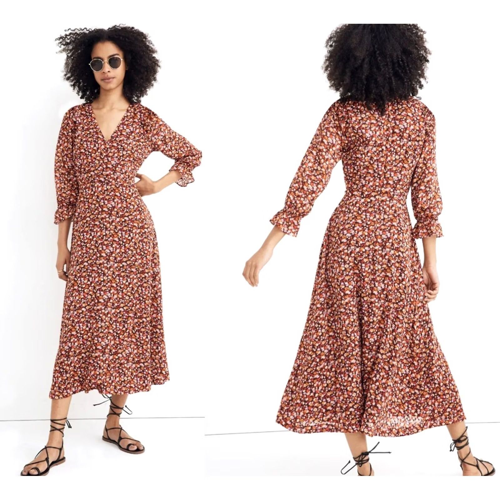 Madewell Madewell Women's Crossover Midi Dress Clipdot Spring Prairie Sz 0 NEW Size XS / US 0-2 / IT 36-38 - 7 Thumbnail