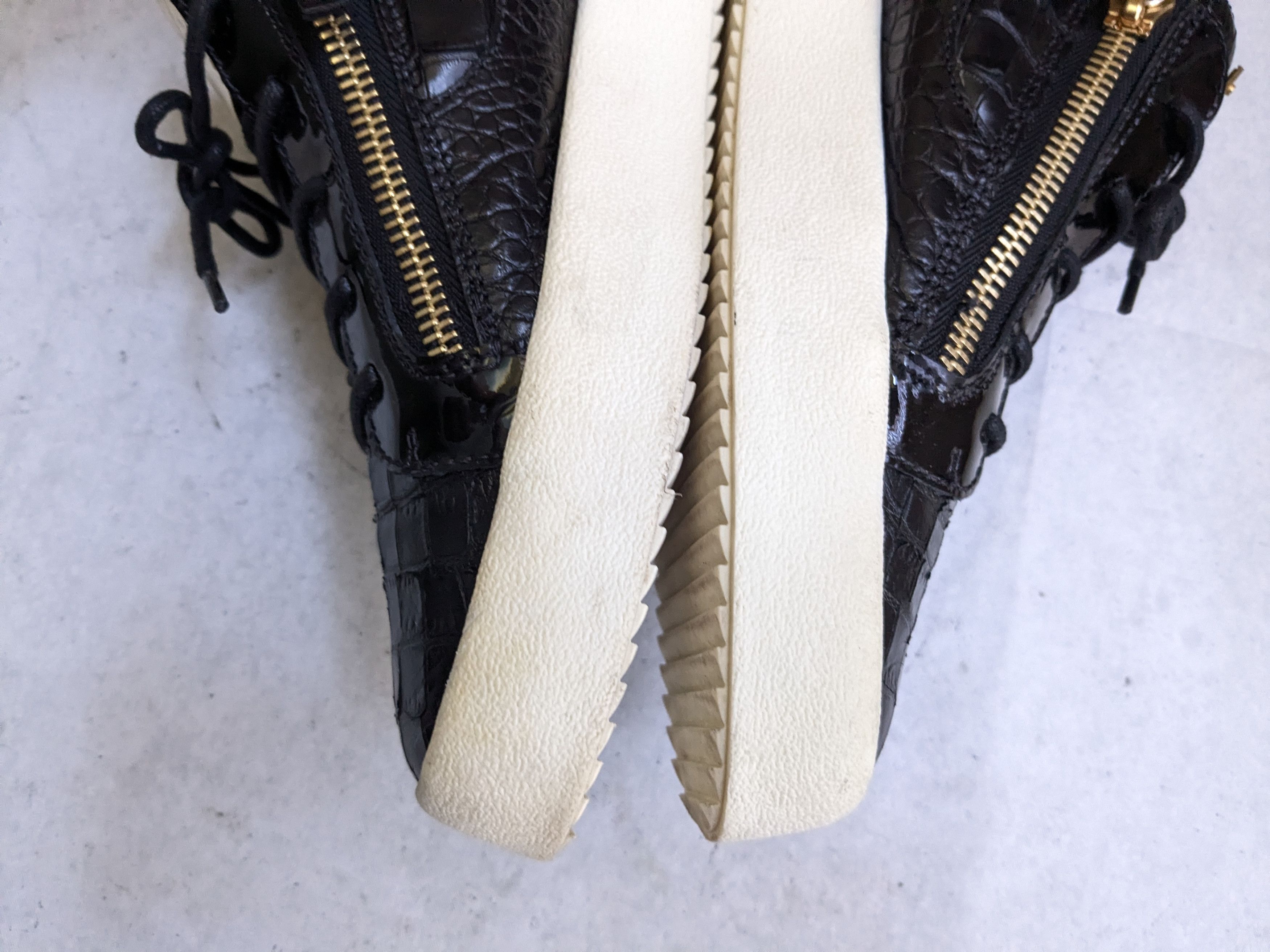 Giuseppe Zanotti Giuseppe Zanotti Sneakers Black Gold 13 46 Low Tops Leather Size US 13 / EU 46 - 10 Thumbnail
