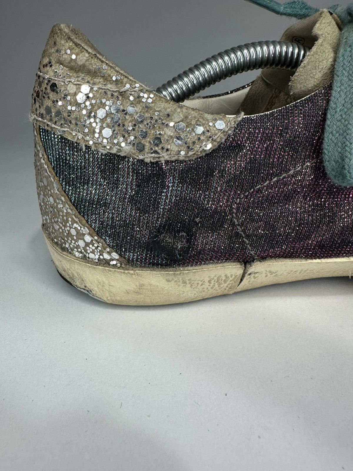 Golden Goose Golden Goose Superstar Glitter & Suede Multicolored Sneakers Size US 8 / IT 38 - 7 Thumbnail
