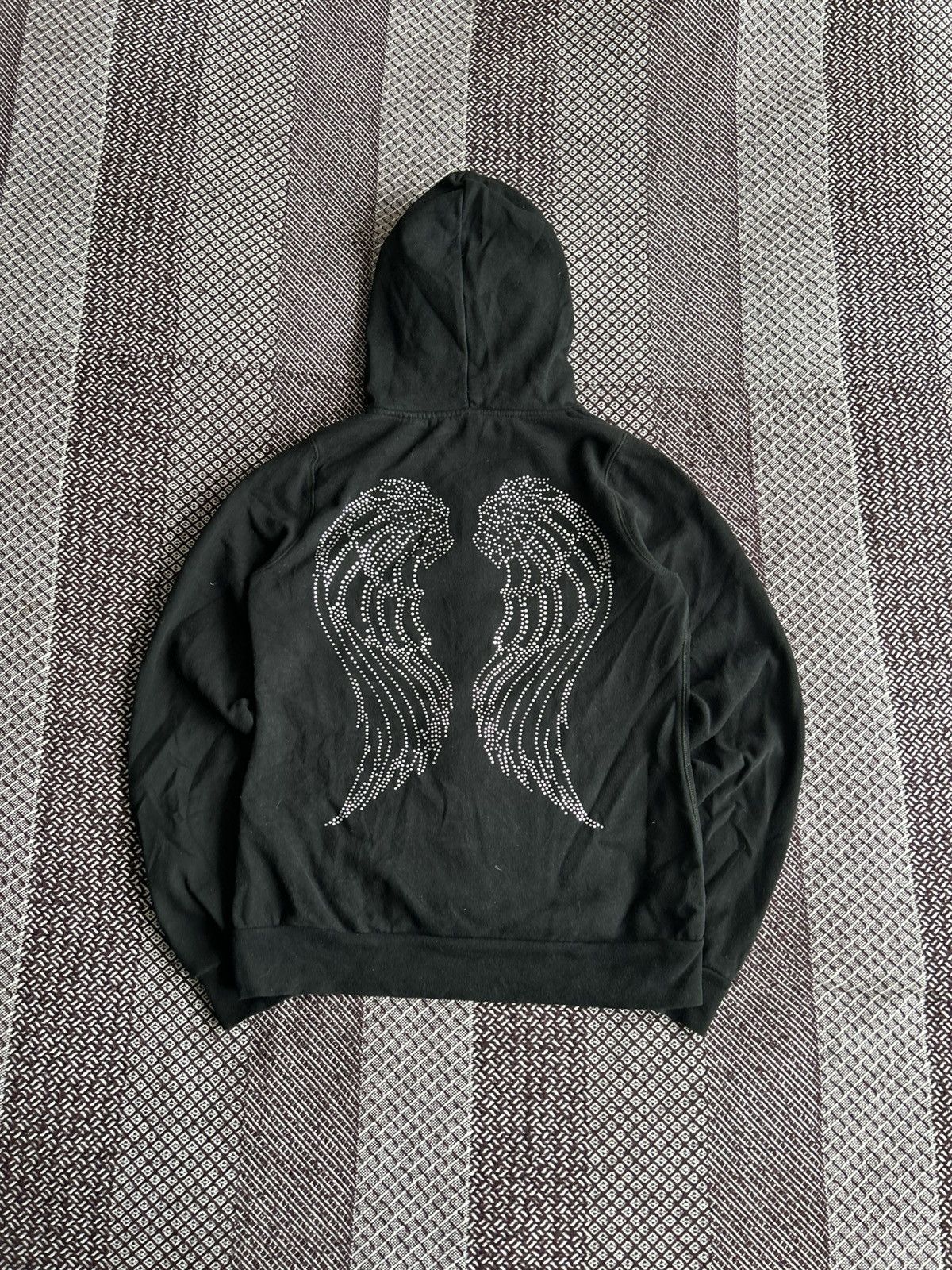 Japanese Brand Vintage Fishbone Y2K Zip Hoodie Big Overprint Streetwear Size S / US 4 / IT 40 - 1 Thumbnail