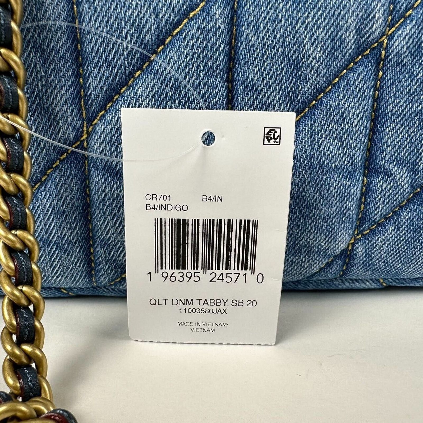 Coach Coach Tabby CR701 Denim Brass/Indigo Shoulder Bag 20 Size ONE SIZE - 10 Thumbnail
