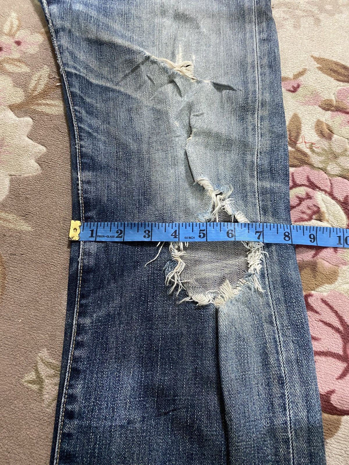 If Six Was Nine × Japanese Brand × Uniqlo Uniqlo distressed denim very rare Size US 35 - 18 Thumbnail