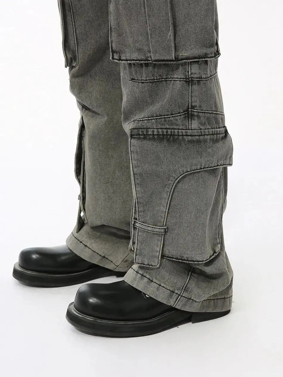Japanese Brand Retro loose high street pocket zipper jeans Size US 32 / EU 48 - 3 Thumbnail