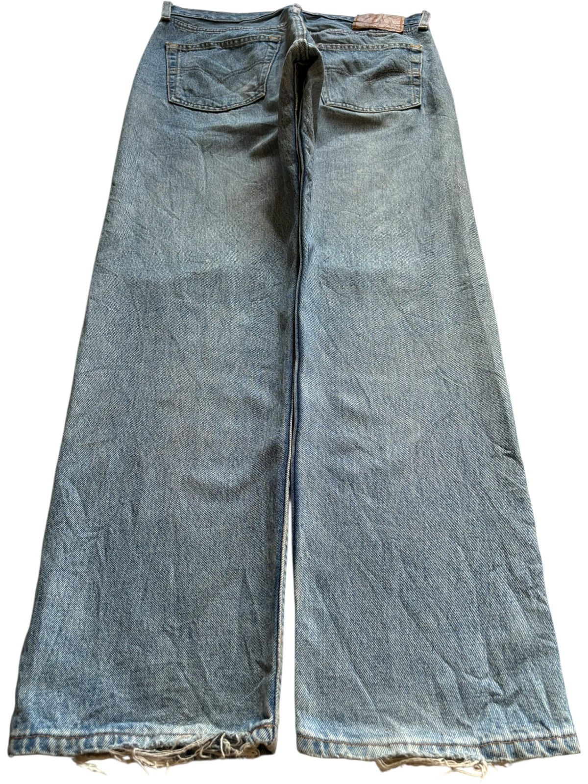 Levi's × Levi's Vintage Clothing Vintage 90s Levis 501 Button Fly Painted Distress Loose Jean Size US 32 / EU 48 - 2 Thumbnail