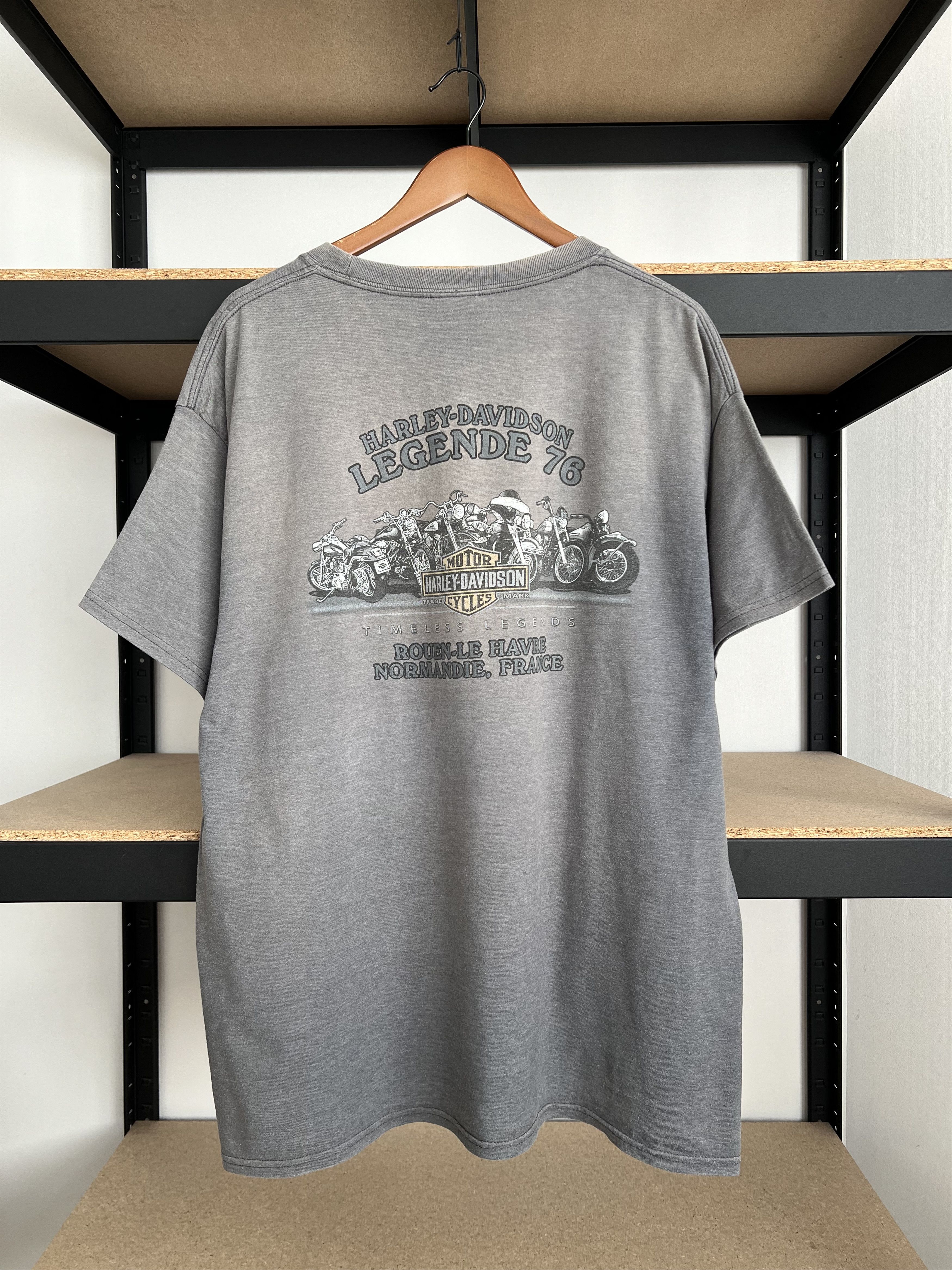 Harley Davidson Vintage 2014 Harley Davidson Motorcycle France T-shirt Size US XL / EU 56 / 4 - 2 Thumbnail