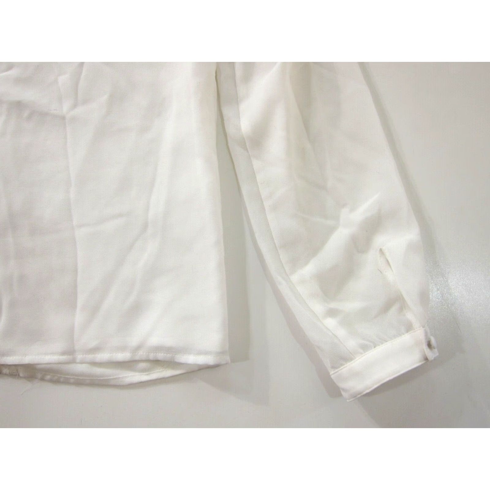 Karl Lagerfeld Karl Lagerfeld Paris White Lace Long Sleeve Blouse Small Mock Neck Button Shirt Womens Size S / US 4 / IT 40 - 5 Thumbnail