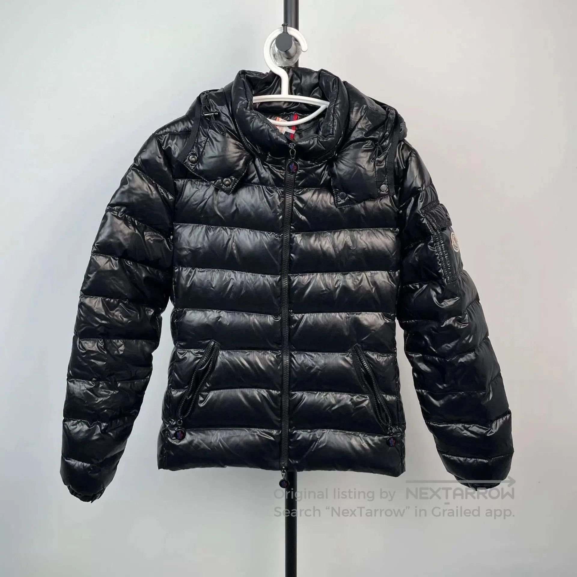 Moncler Black Puffer Jacket with Hood . Size US S / EU 44-46 / 1 - 1 Thumbnail