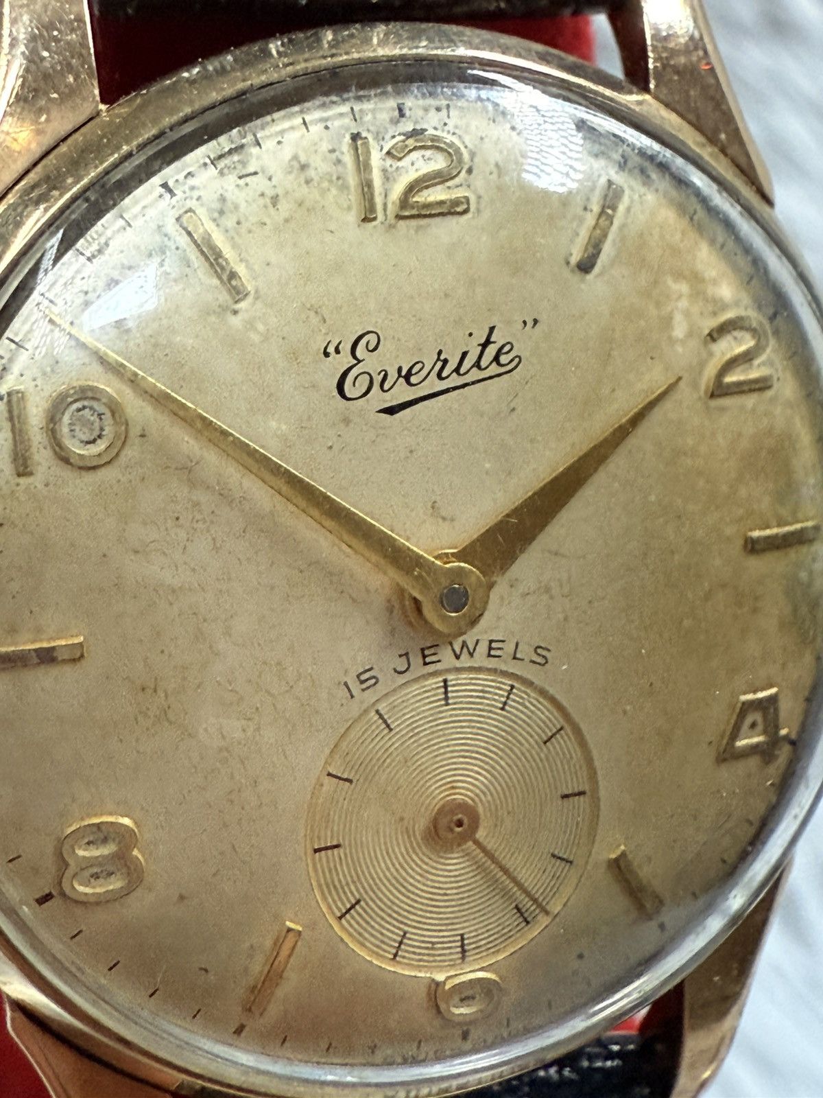 Vintage Vintage 1970’s EVERITE 15 jewels Manual Watch 9CT. Gold Size ONE SIZE - 6 Thumbnail