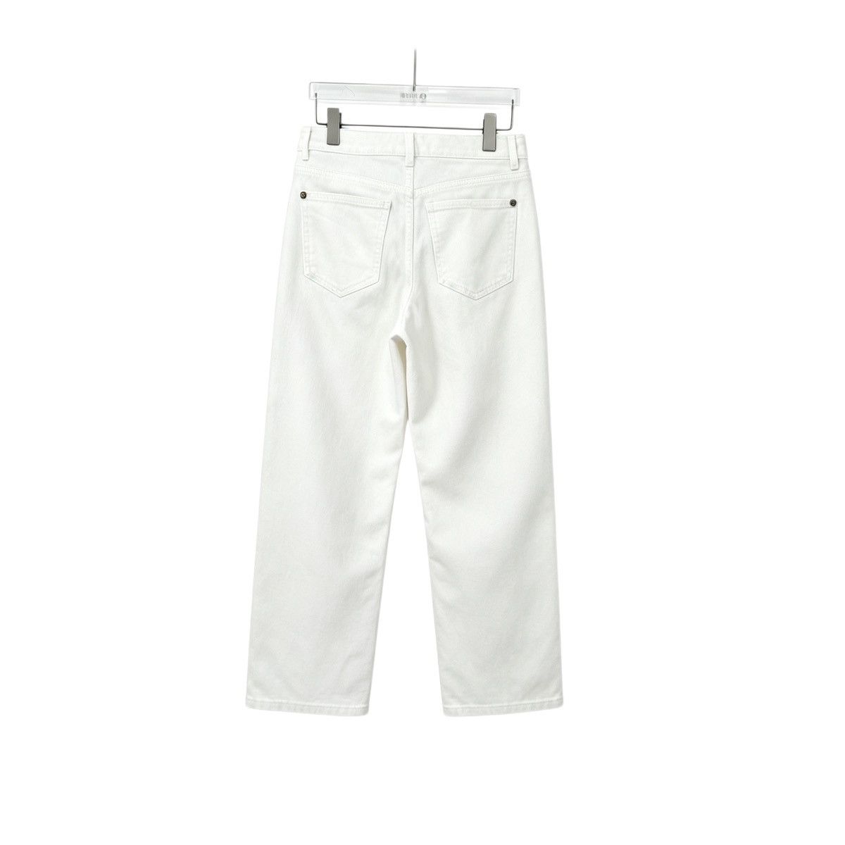 Chanel Chanel Solid Color Button Straight-leg Women Jeans K26WX Size 24" / US 00 / IT 34 - 2 Thumbnail