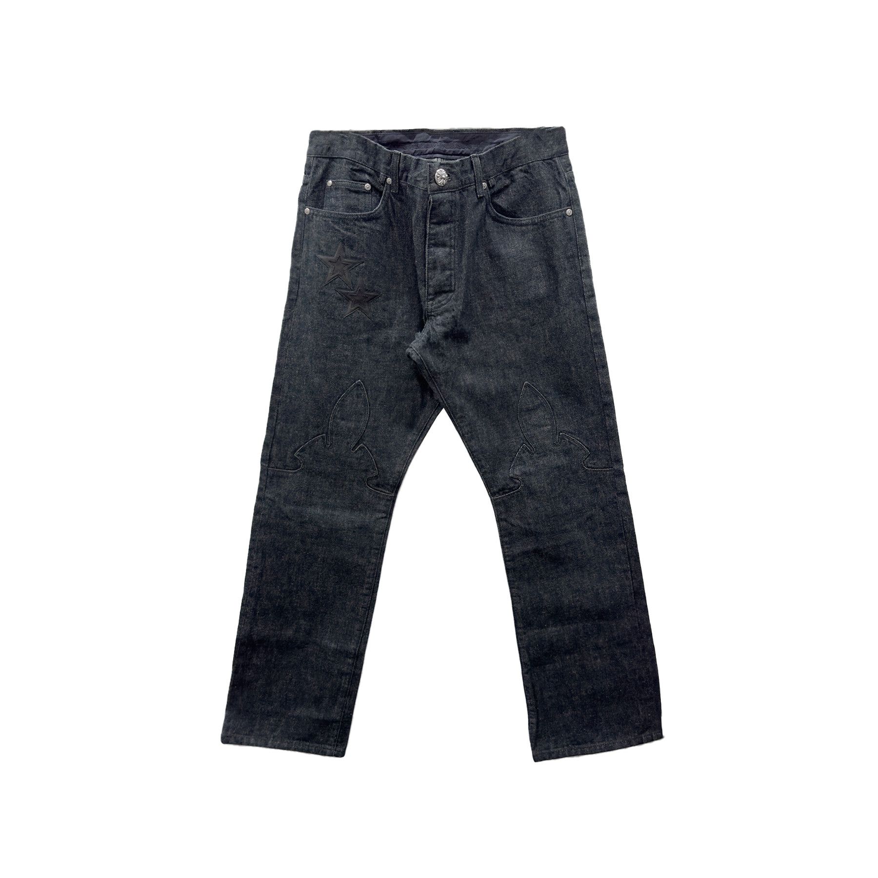 Chrome Hearts Chrome Hearts Black Star Patch Flame Knee Cargo Pants Size US 34 / EU 50 - 1 Thumbnail