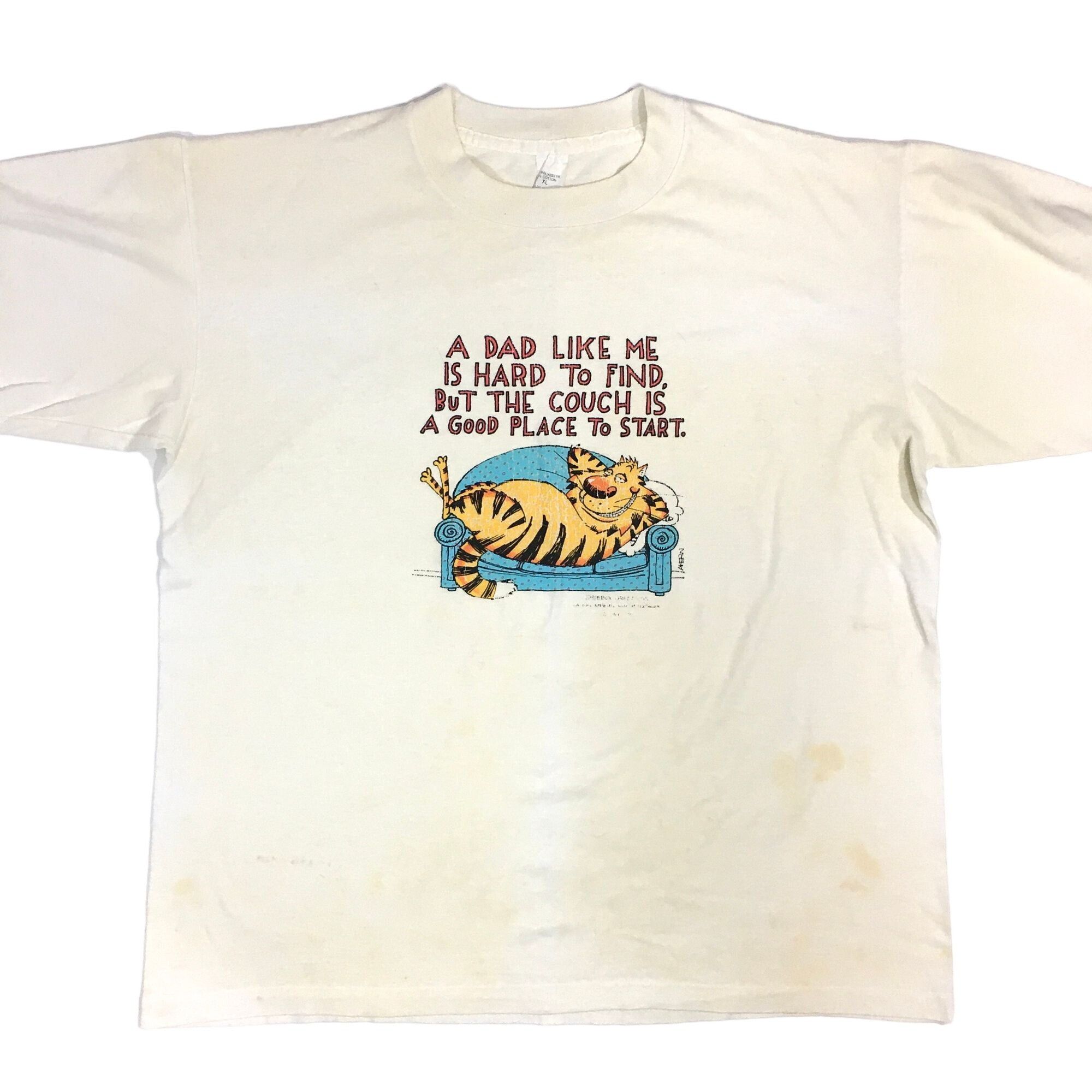 Other Vtg Hallmark Shoebox Greeting DAD Fathers Day Cool Cat Tee Size US XL / EU 56 / 4 - 4 Thumbnail