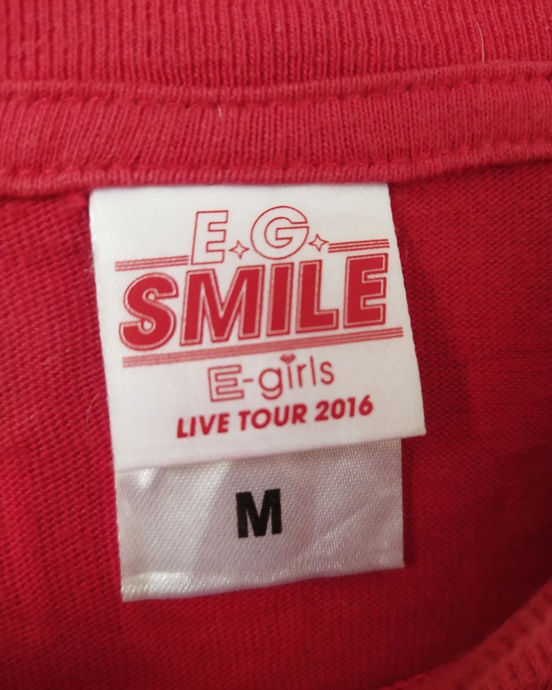 Band Tees × Japanese Brand E-girls E.G. Smile Live Tour 2016 Red Idol Tees Size US M / EU 48-50 / 2 - 4 Thumbnail