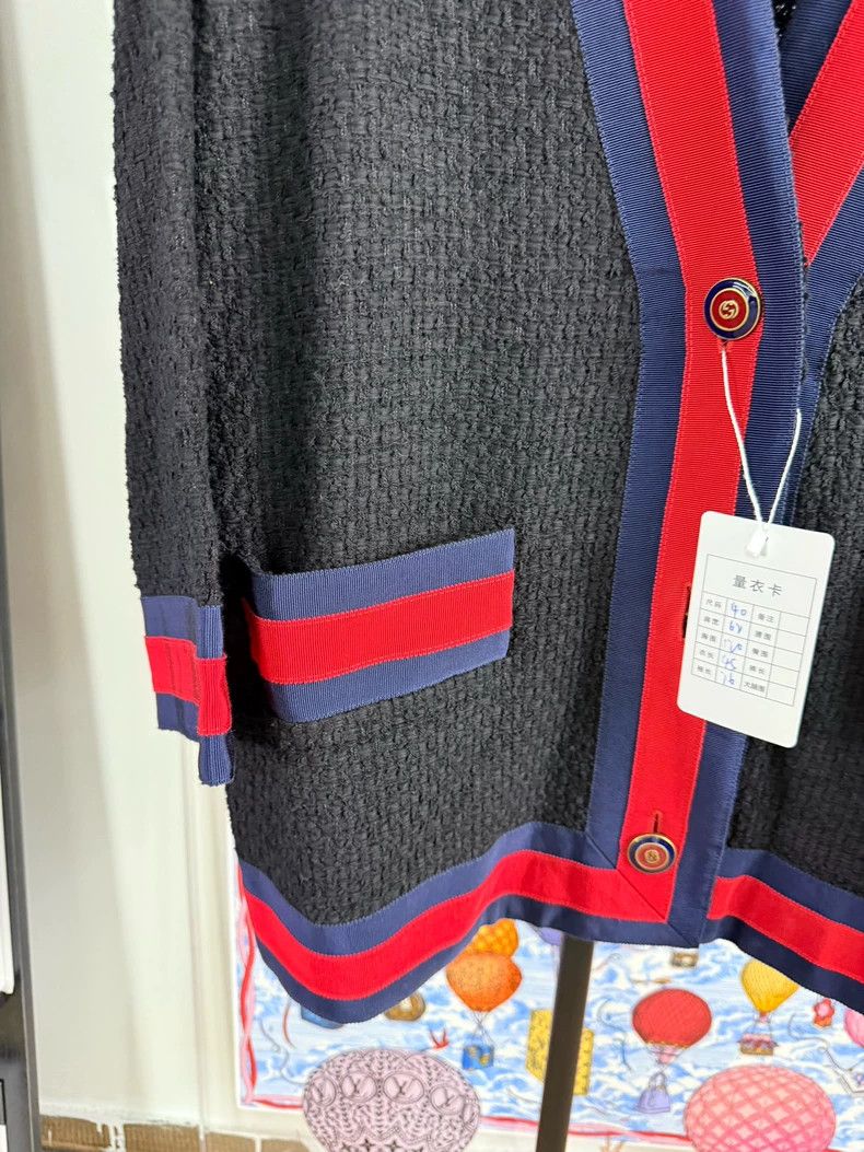 Gucci Gucci Classic red and blue cardigan coat Size S / US 4 / IT 40 - 4 Thumbnail