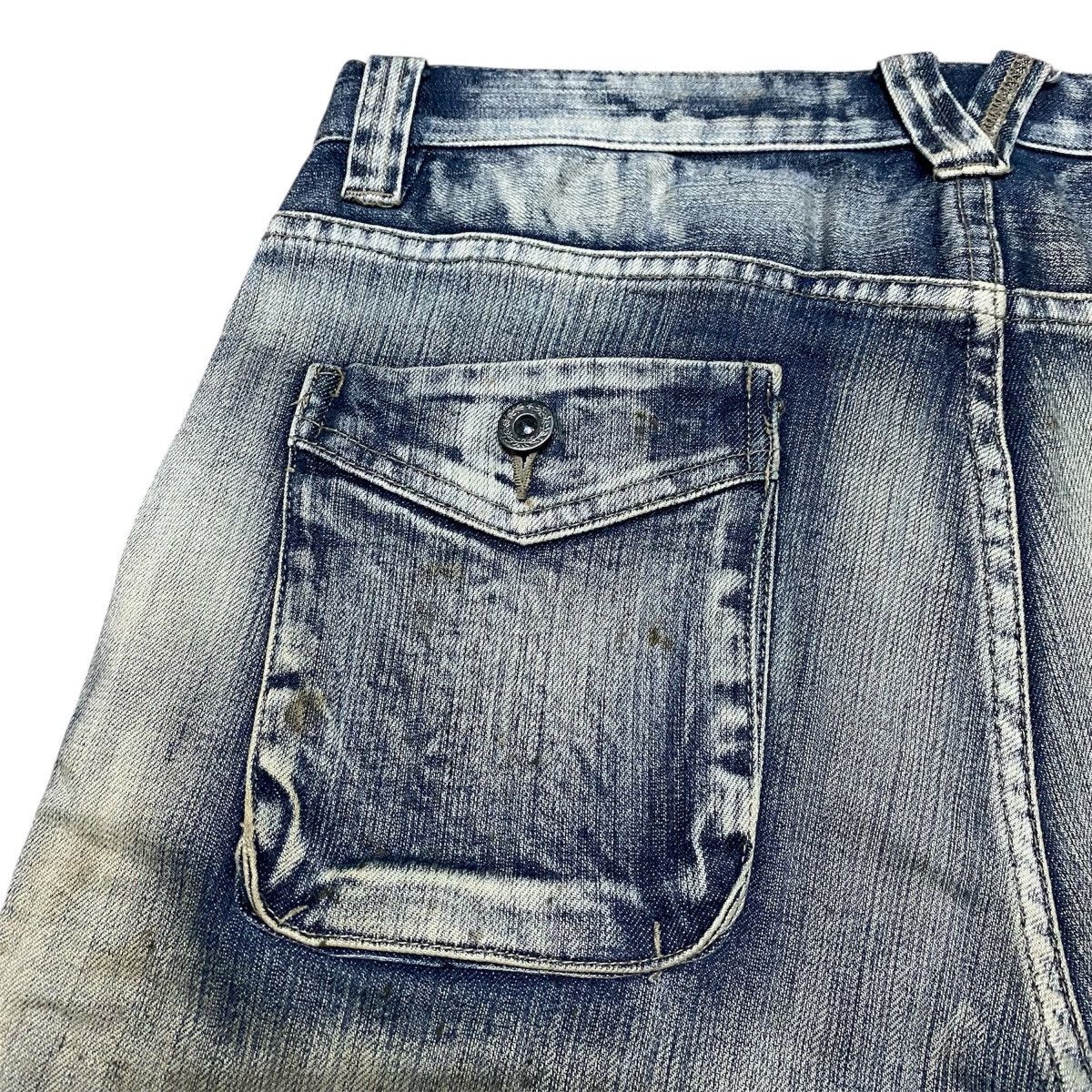 PPFM Rare‼️🔥Vintage PPFM Curved Leg Bondage Denim Pant Size US 32 / EU 48 - 10 Thumbnail