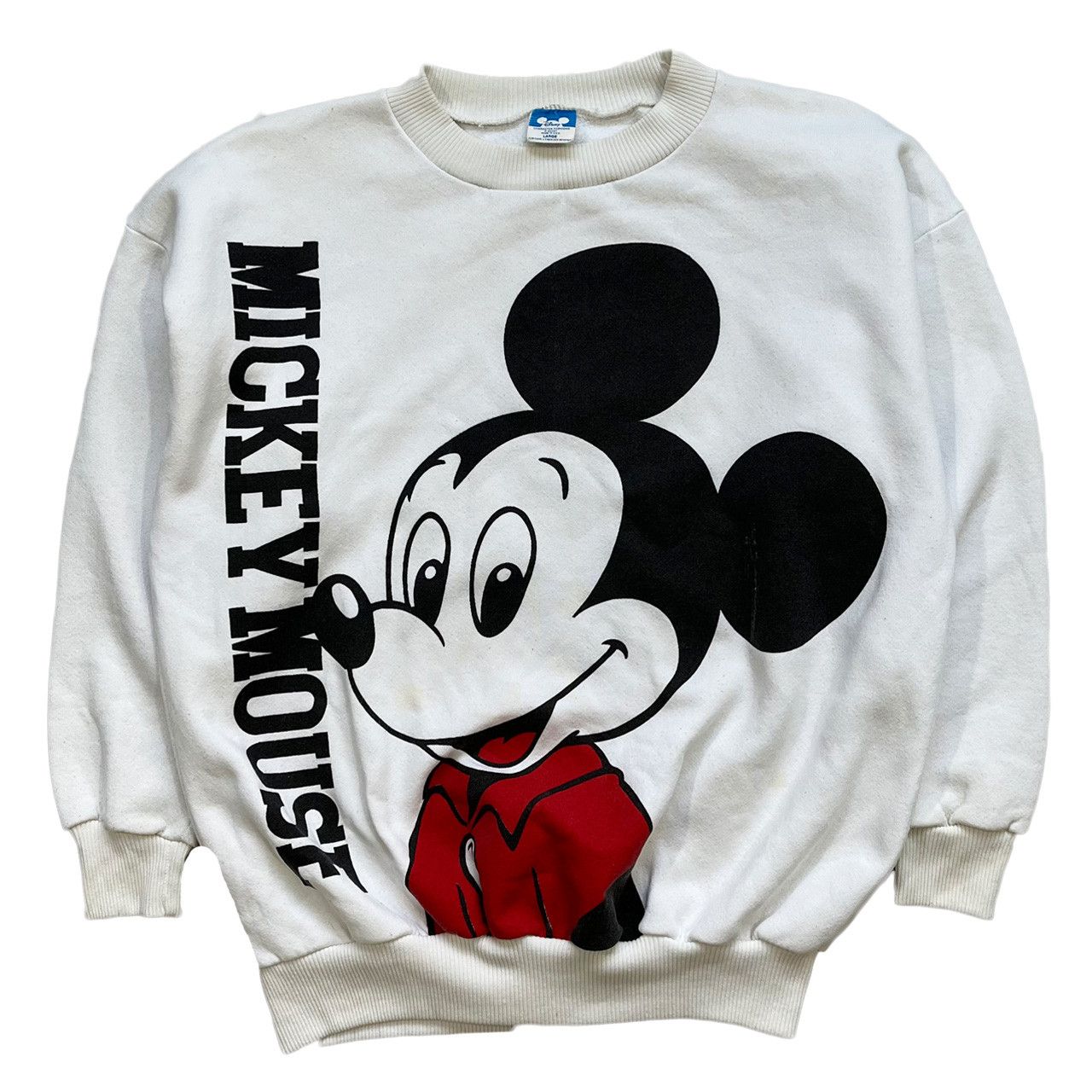 VTG 90s MICKEY MOUSE DISNEY BIG FACE LOGO SWEATSHIRT SIZE L