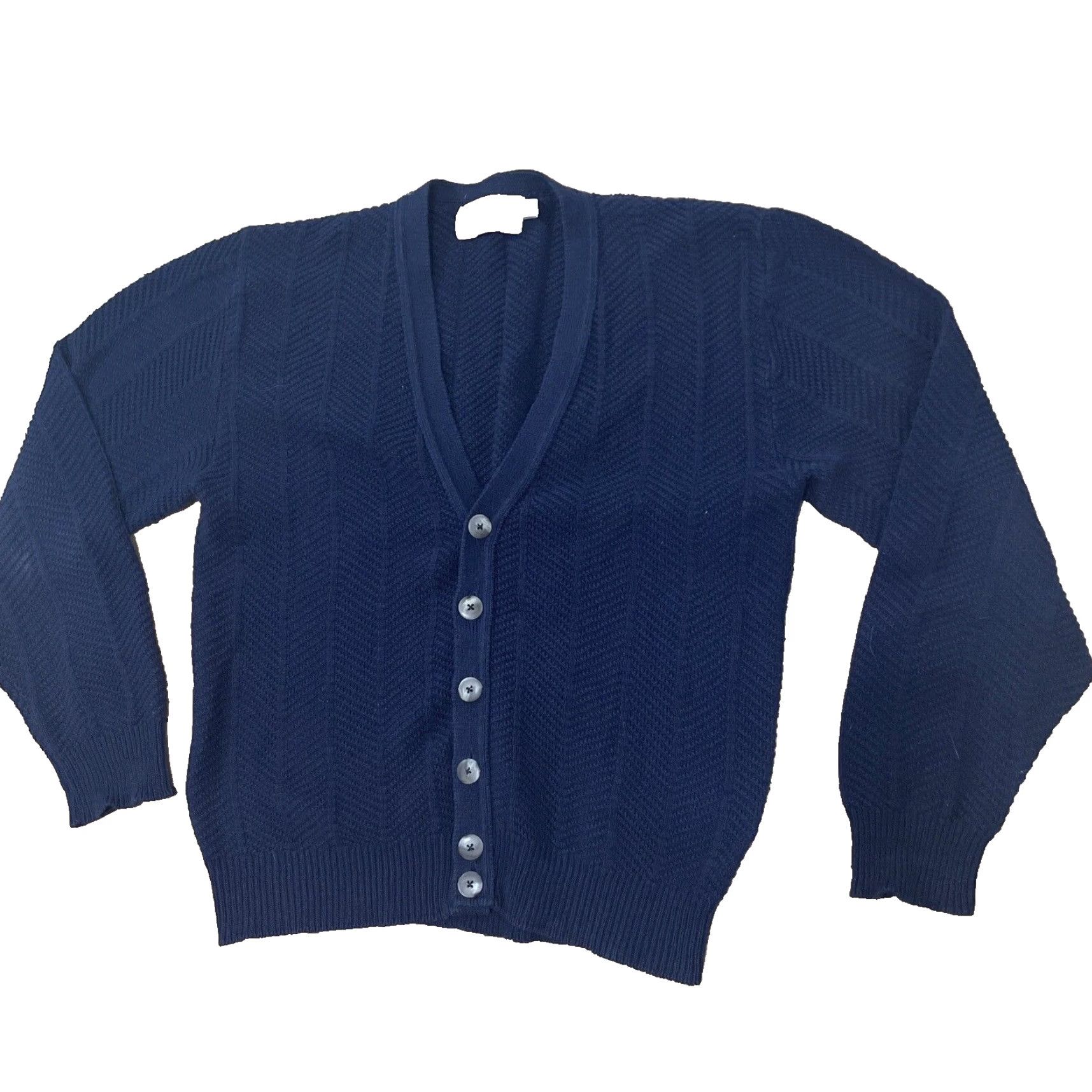 Vintage SHENANDOAH Cardigan Sweater Men S Blue Retro Grandpa Classic Preppy Knit Small Size S / US 4 / IT 40 - 2 Thumbnail