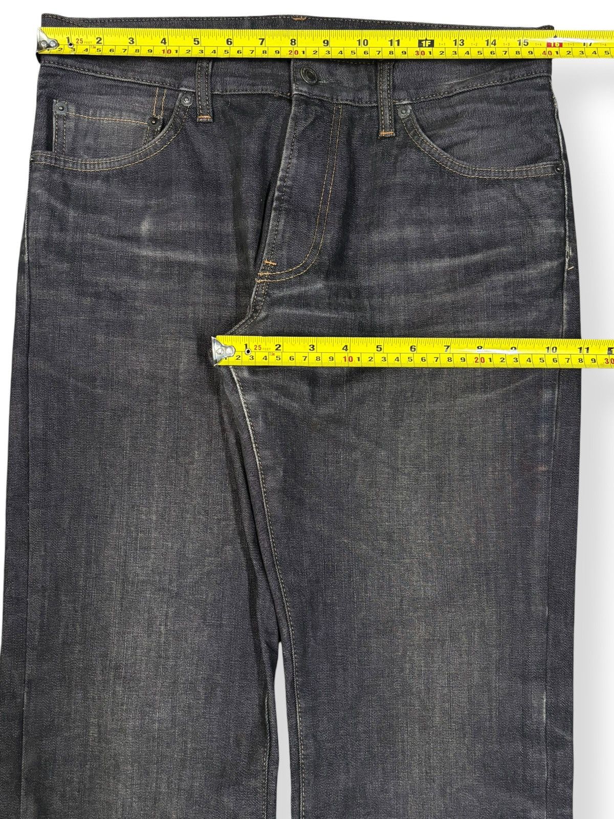 Uniqlo Vintage Uniqlo UJ Black Honeycomb Faded Jeans Size US 32 / EU 48 - 13 Thumbnail