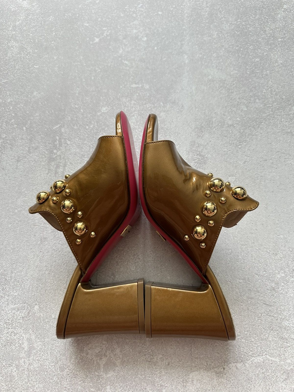 Versace versace 1969 shoes women platform gold size 36 made in Italy Size US 6 / IT 36 - 10 Thumbnail