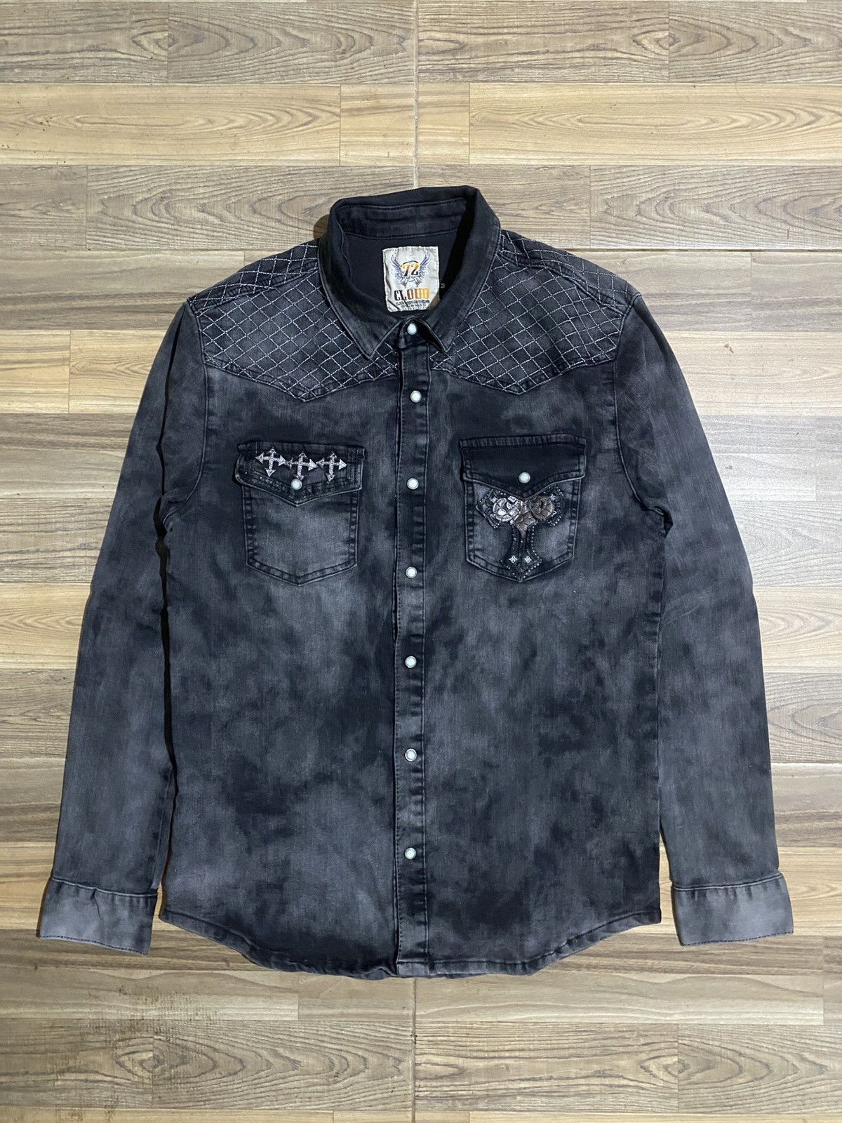 Japanese Brand AVANT GARDE CLOUD 72 BUTTON SHIRT Size US M / EU 48-50 / 2 - 1 Thumbnail