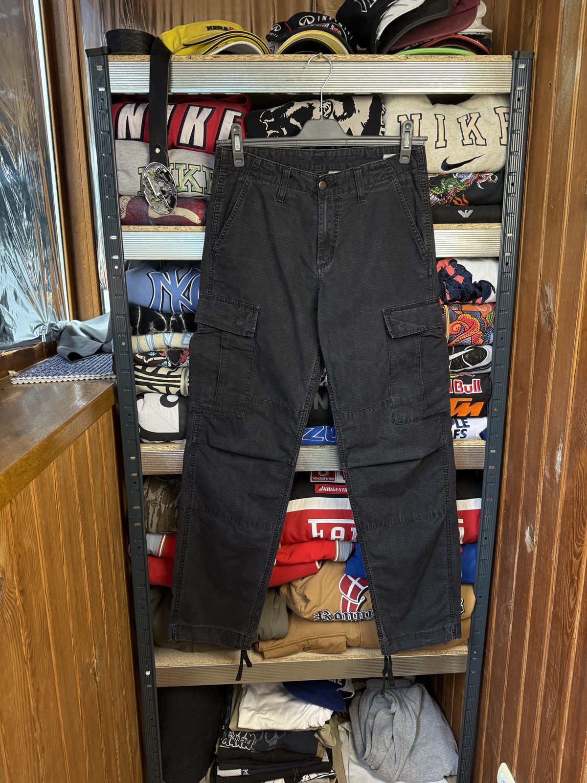 Carhartt Vintage Faded Carhartt Cargo Pants Black Size 29 Y2k Size US 29 - 2 Thumbnail