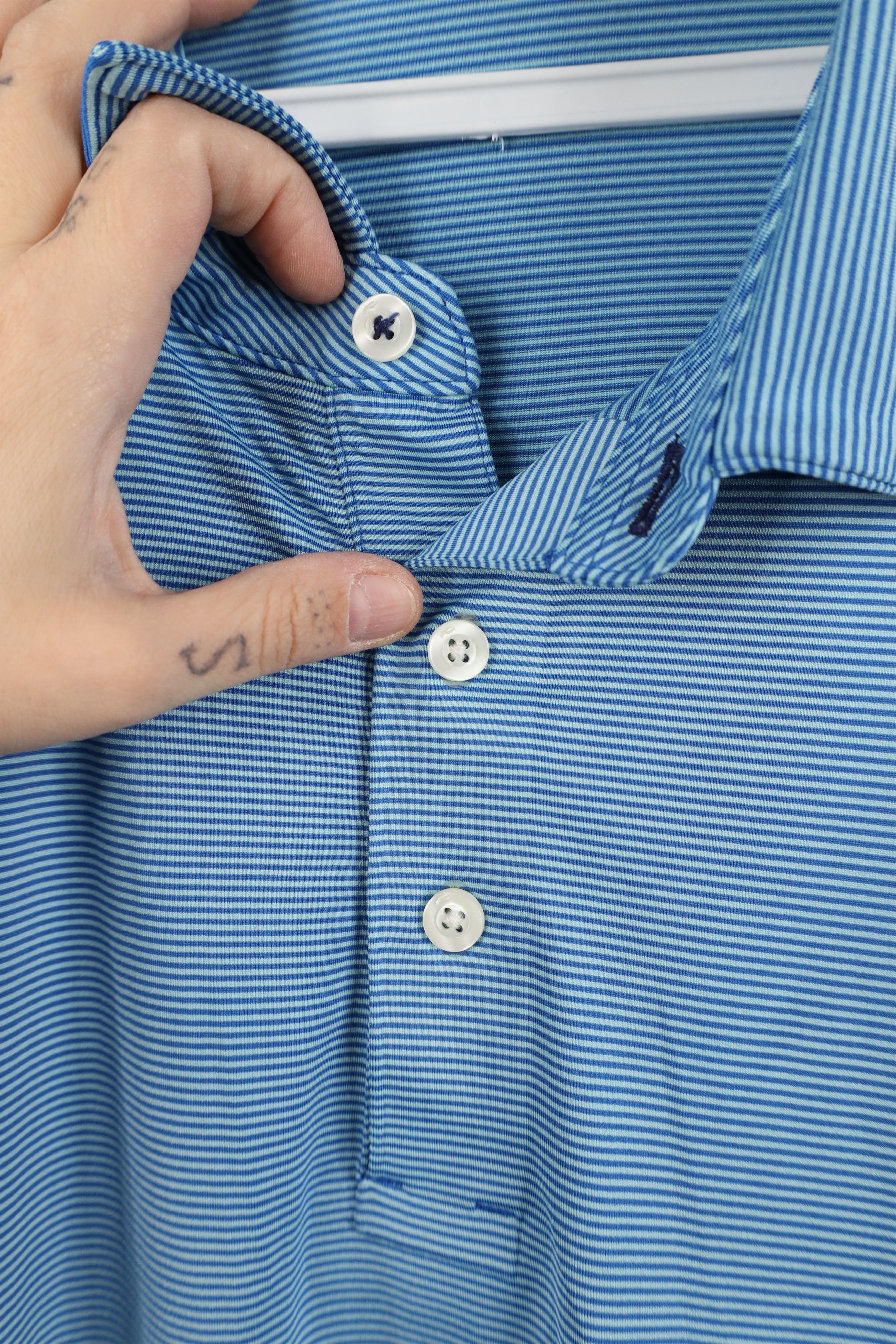 KJUS Kjus Striped Stretch Short Sleeve Golf Polo Shirt Blue Size US L / EU 52-54 / 3 - 8 Thumbnail