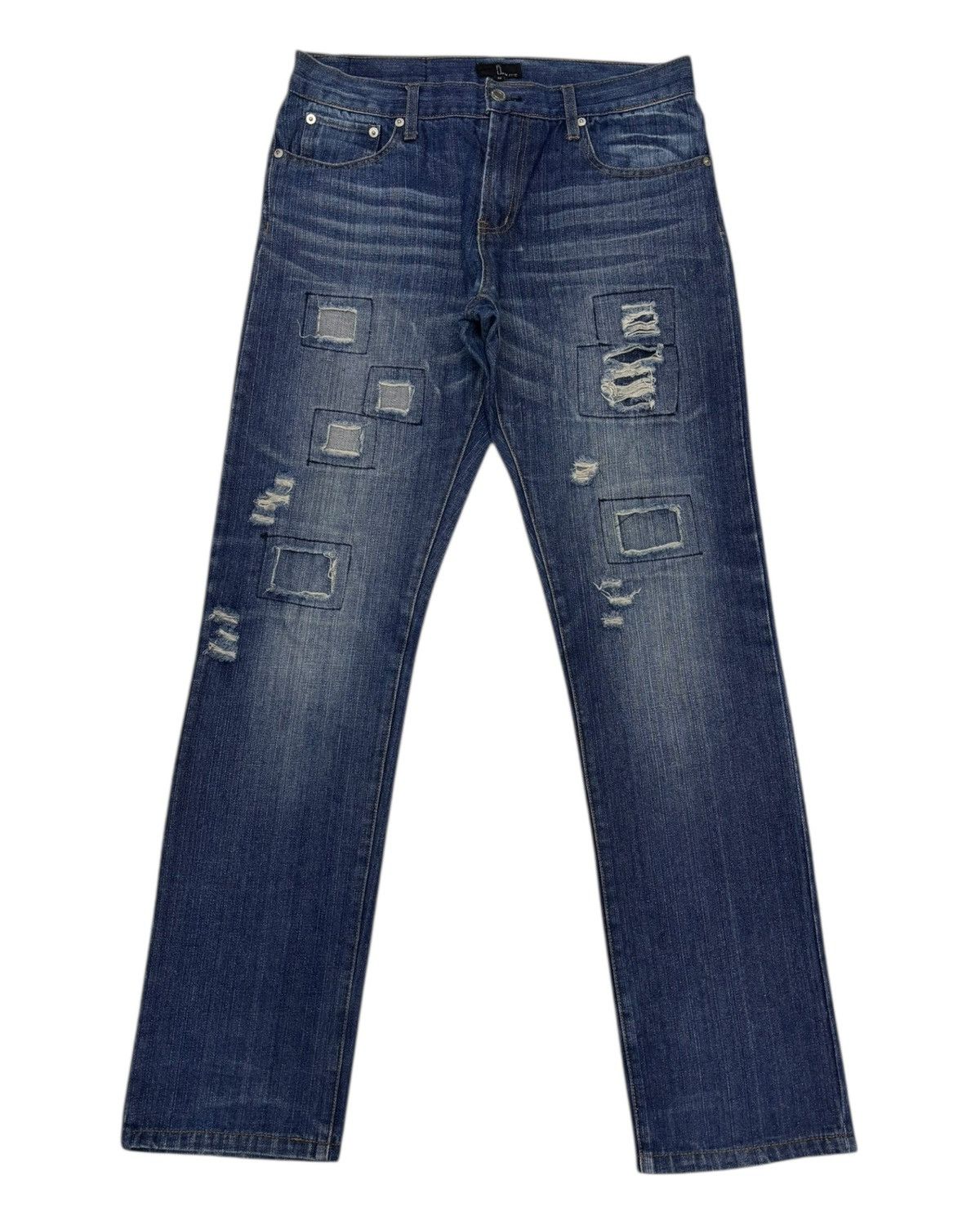 45rpm × 5351 POUR LES HOMMES × Kapital Vintage Japanese Brand Patchwork Jeans 5zip Five Denim Jean Size US 32 / EU 48 - 6 Thumbnail