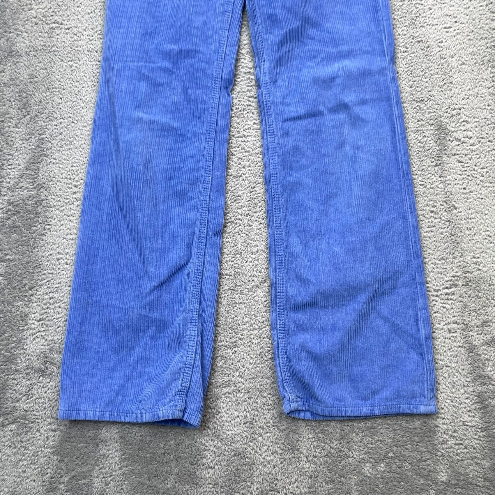Zara VINTAGE Zara Corduroy Pants Womens 0 Blue Cotton Bootcut Leg High Waisted Flared Retro Size 25" / US 0 / IT 36 - 5 Thumbnail