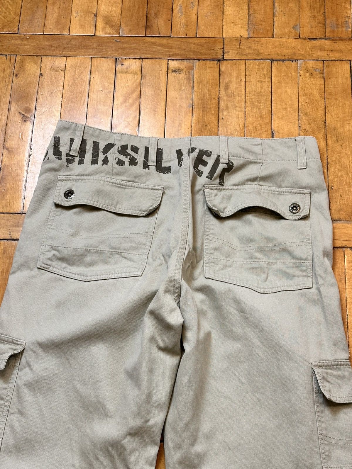 Quiksilver 🔥 Vintage 1990s Quiksilver Logo Cargo Baggy Skater Pants Size US 34 / EU 50 - 1 Thumbnail