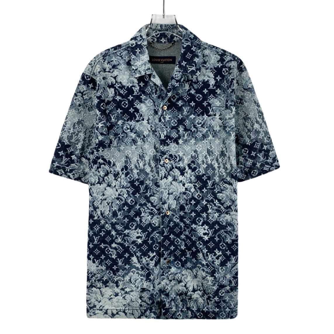 Louis Vuitton Louis Vuitton Blue Tie-dye Monogram Short Sleeve Shirt K26WX Size US S / EU 44-46 / 1 - 1 Thumbnail