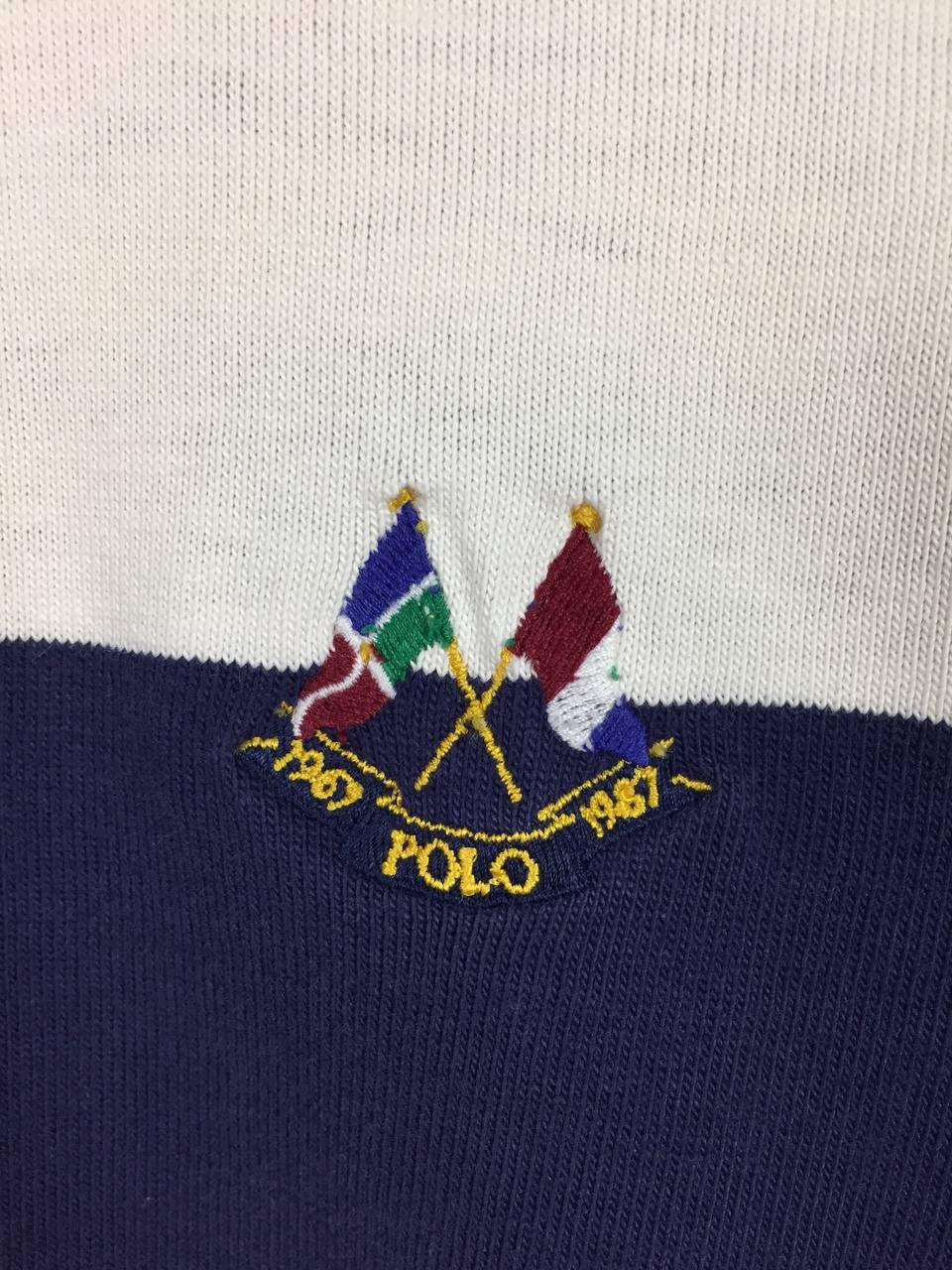 Polo Ralph Lauren Vtg Polo Ralph Lauren Embroidered Logo Rugby Polo Tee Size US L / EU 52-54 / 3 - 7 Thumbnail