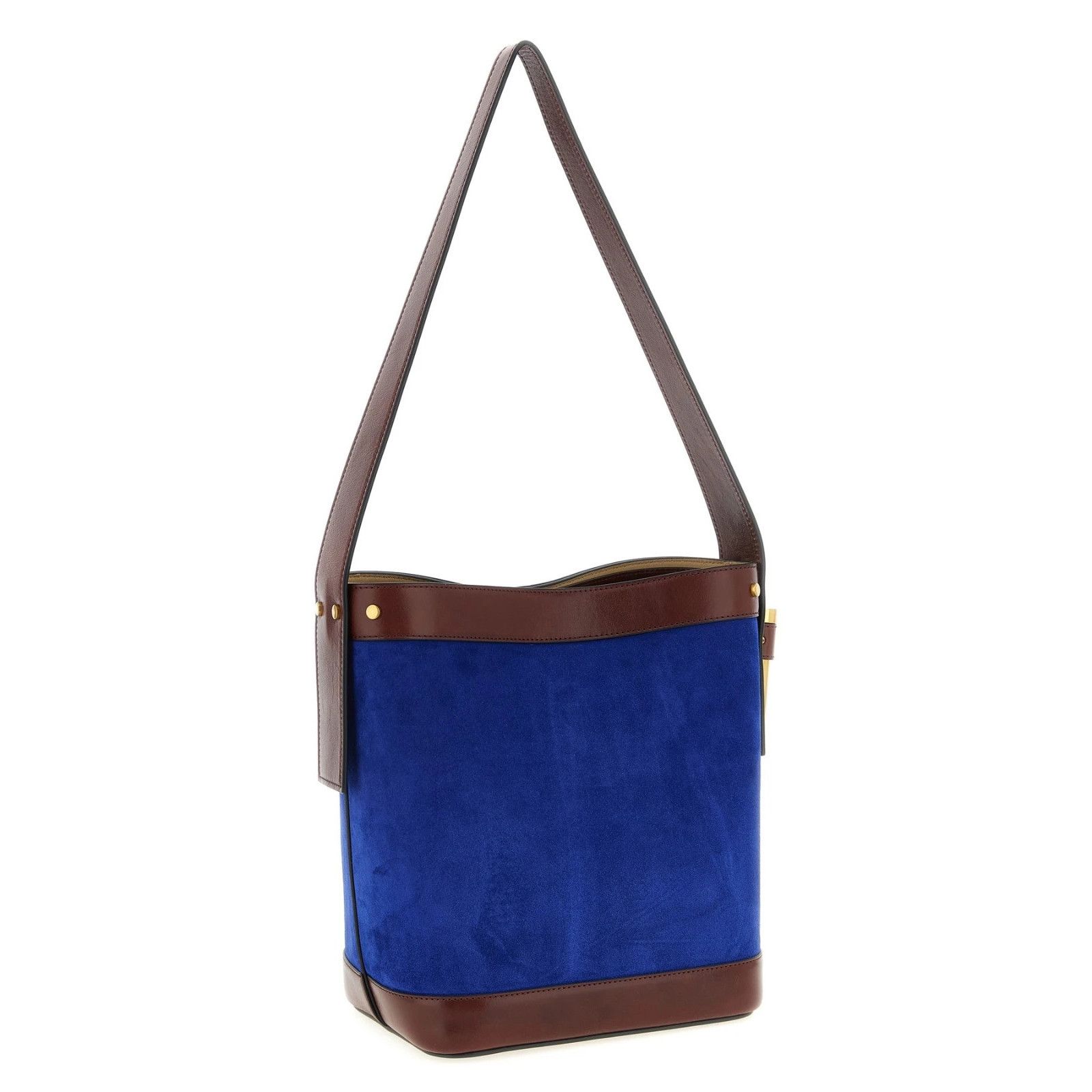 Versace VERSACE Pivot Small Blue Suede Bucket Bag New & Authentic Size ONE SIZE - 2 Thumbnail