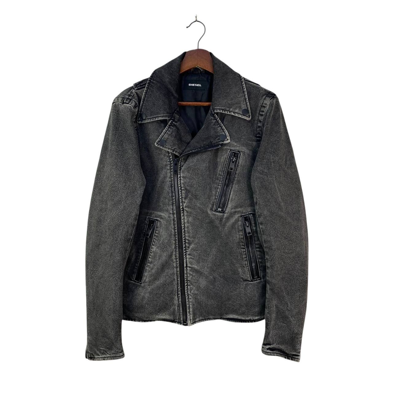Diesel DIESEL BIKER JACKET FADED BLACK MEDIUM Size US M / EU 48-50 / 2 - 1 Thumbnail