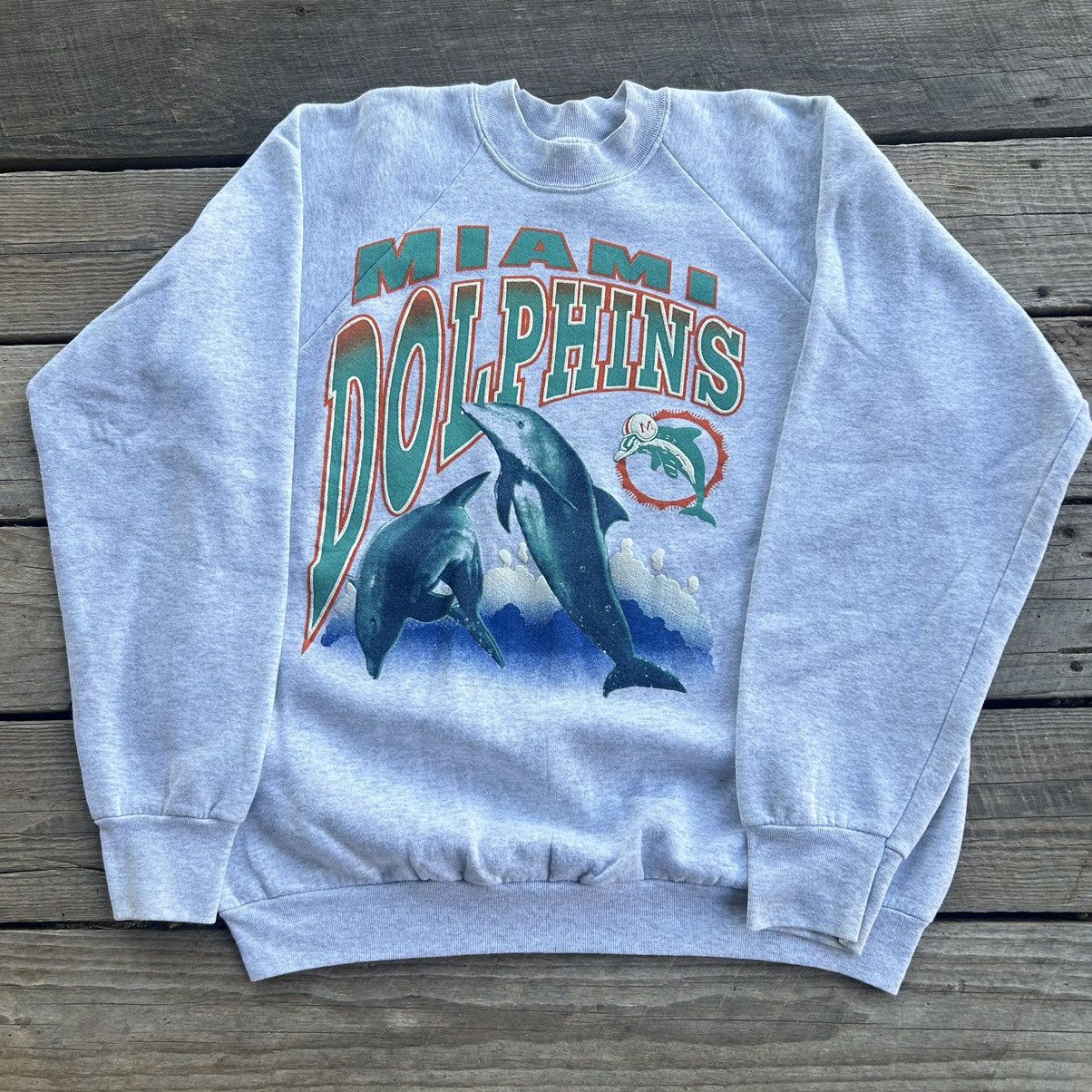 Vintage 90s Miami Dolphins NFL Crewneck Sweatshirt Rare